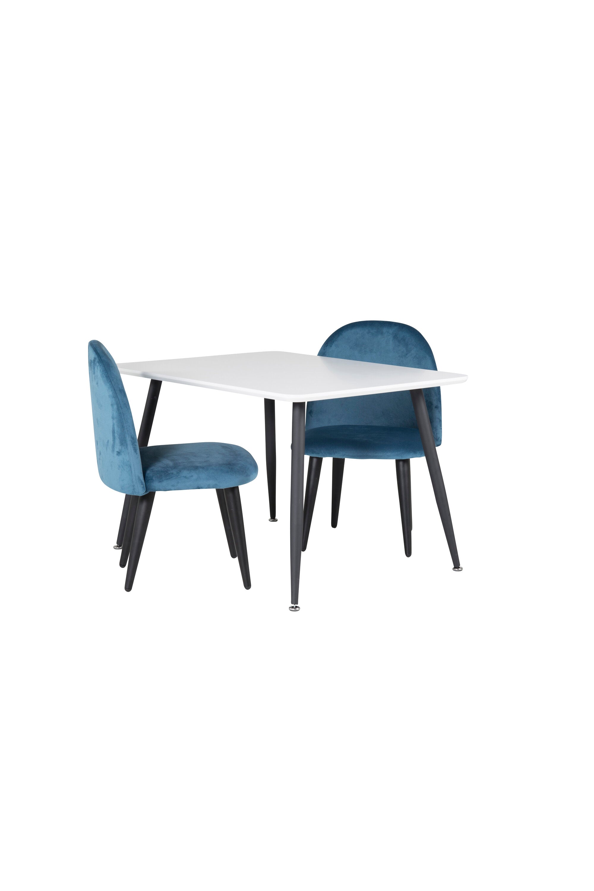 Elegantes Esszimmer Set Polar von Venture Home, das einen modernen Tisch und weiche Velvet-Stühle kombiniert, ideal für stilvolle Esszimmer.