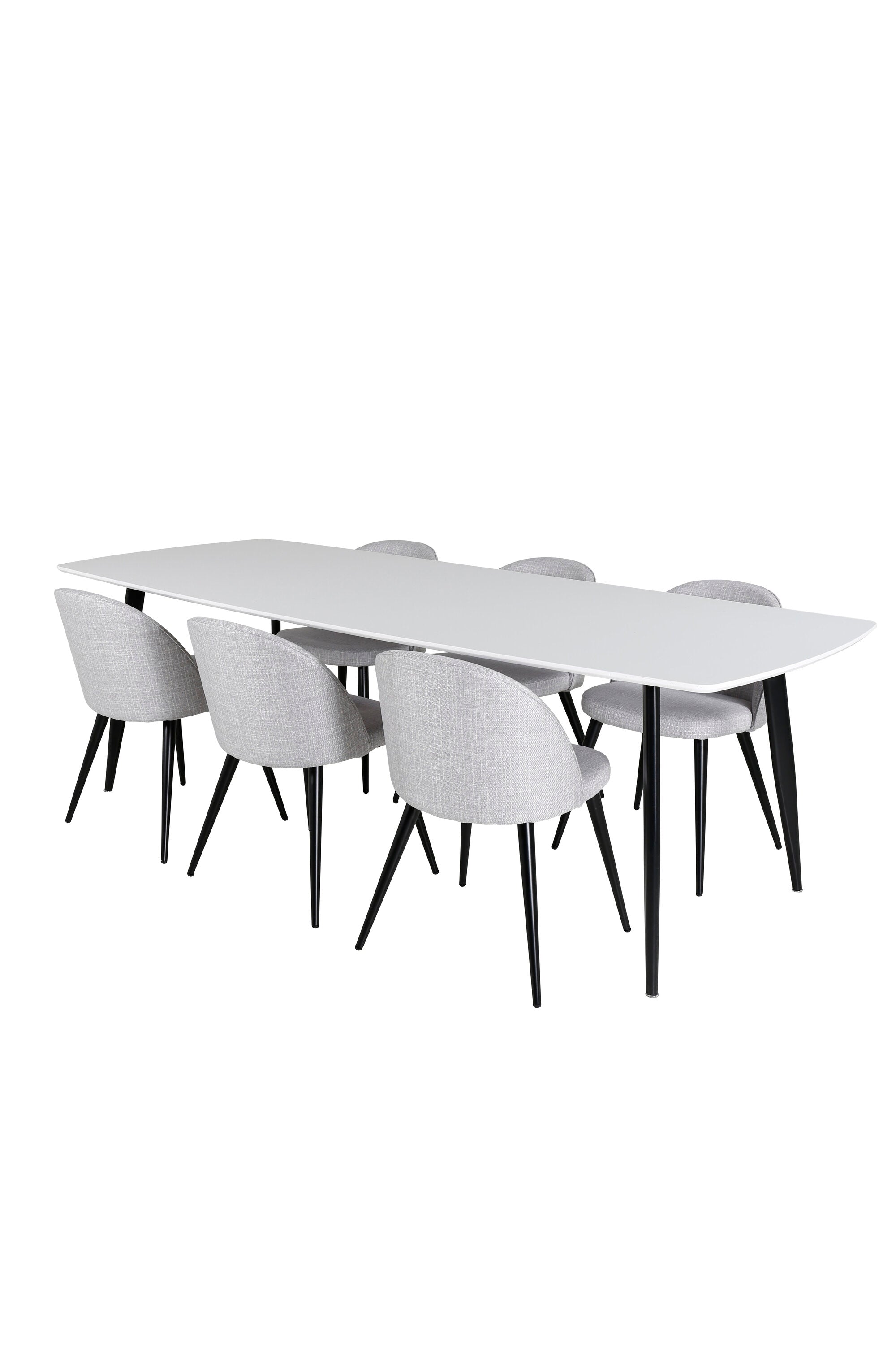 Elegantes Esszimmer Set Polar mit luxuriösen Velvet-Stühlen, ideal für ein stilvolles Ambiente in Ihrem Essbereich.