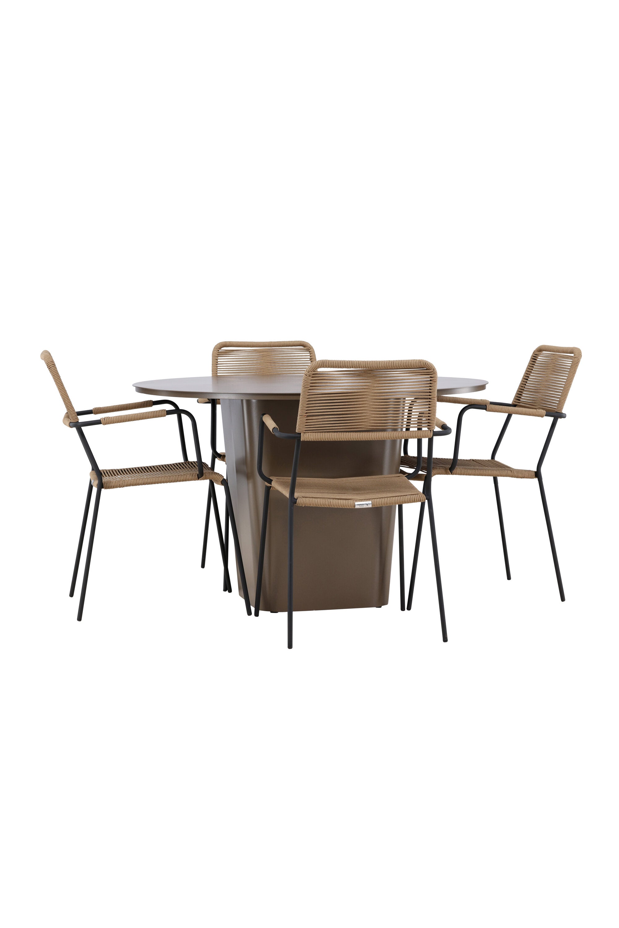 Elegantes Santa Fe Gartentisch Set Lindos von Venture Home, ideal für gesellige Stunden im Freien und stilvolle Gartenmöbel.