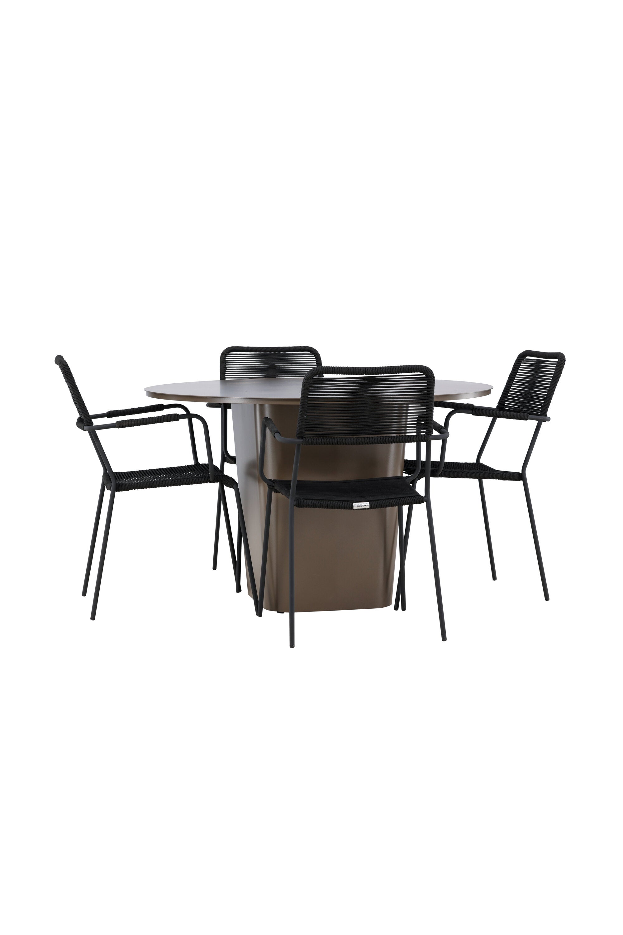 Stilvolles Santa Fe Gartentisch Set Lindos von Venture Home, perfekt für entspannte Momente im Freien, kombiniert Funktionalität und zeitgemäße Ästhetik.