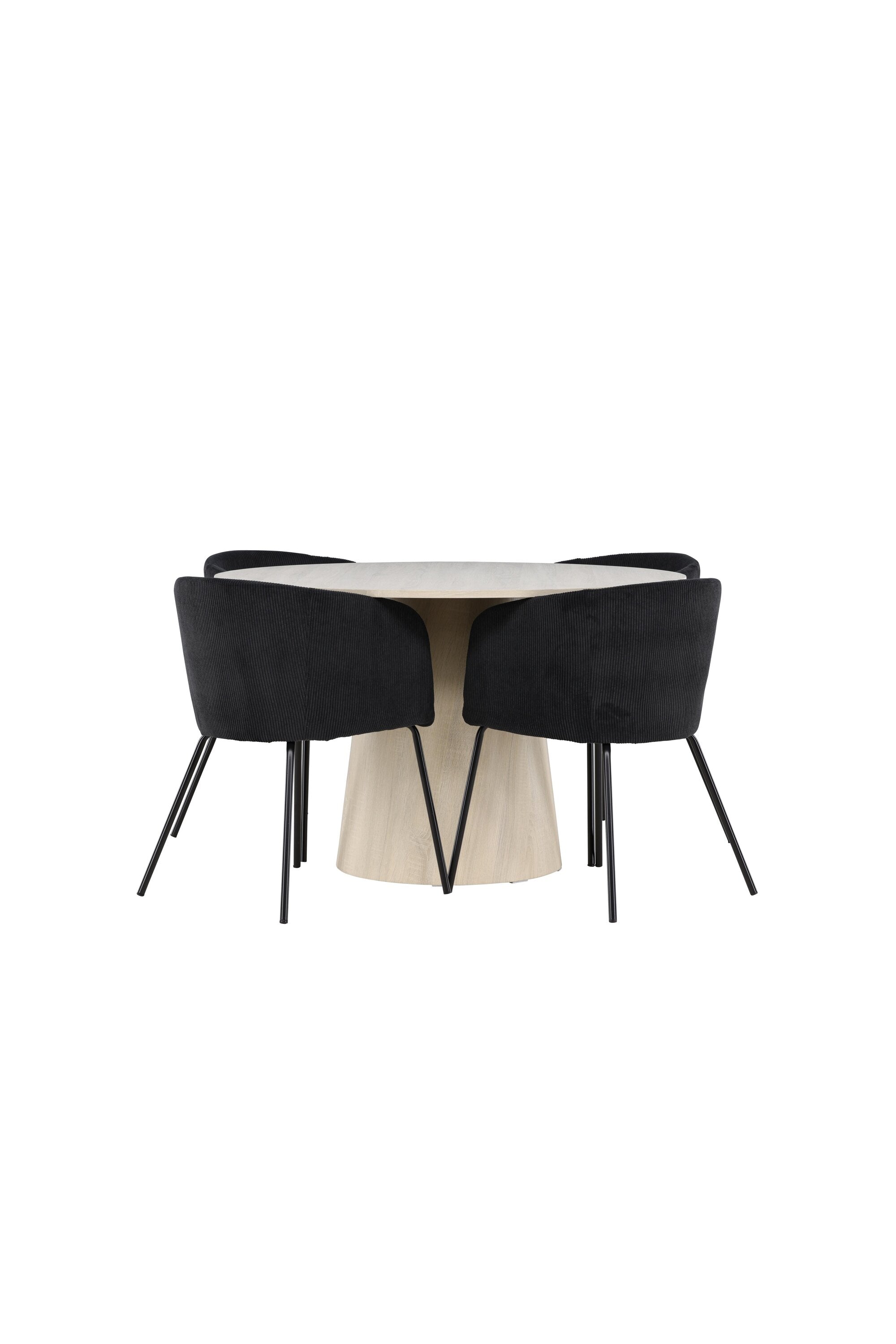 Elegantes Esstischset bestehend aus dem Lanzo Esstisch und den stilvollen Berit Esszimmerstühlen von Venture Home, perfekt für jedes Esszimmer.
