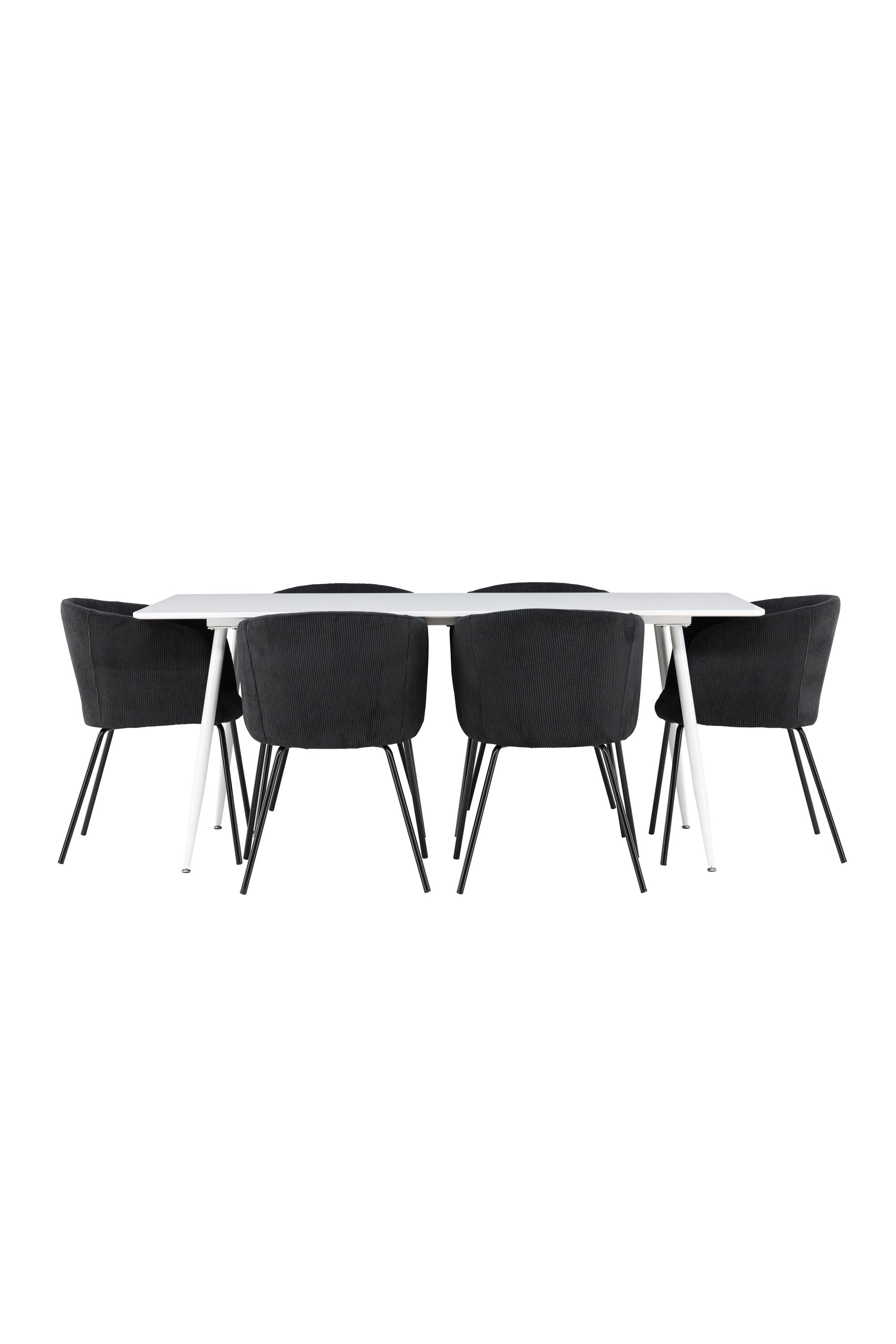 Silar Esstisch mit Berit Esszimmerstuhl in präsentiert im Onlineshop von KAQTU Design AG. Esstischset ist von Venture Home