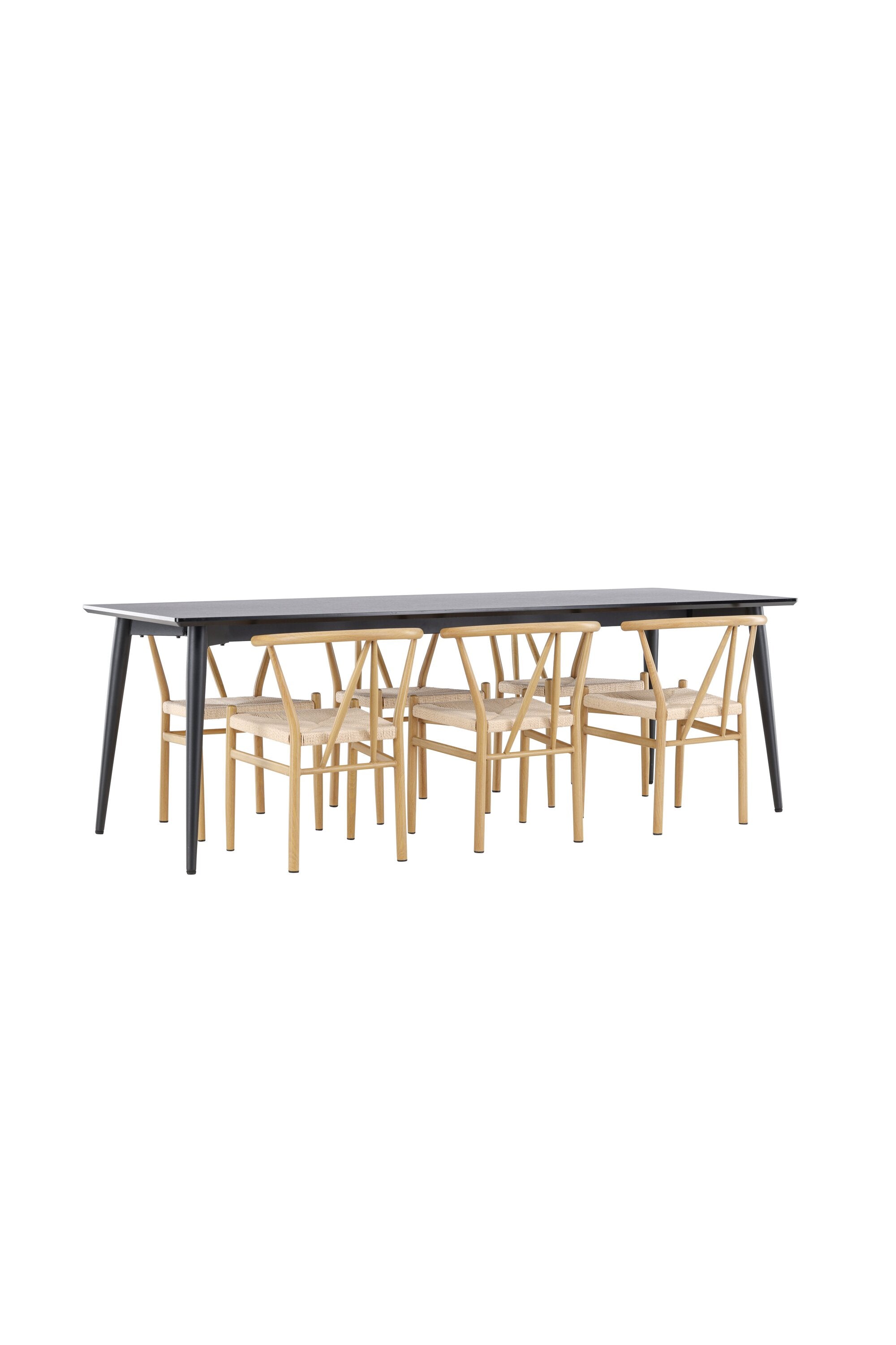 Elegantes Esstischset bestehend aus dem modernen Ellis Esstisch und dem komfortablen Alfons Esszimmerstuhl, ideal für gesellige Runden.