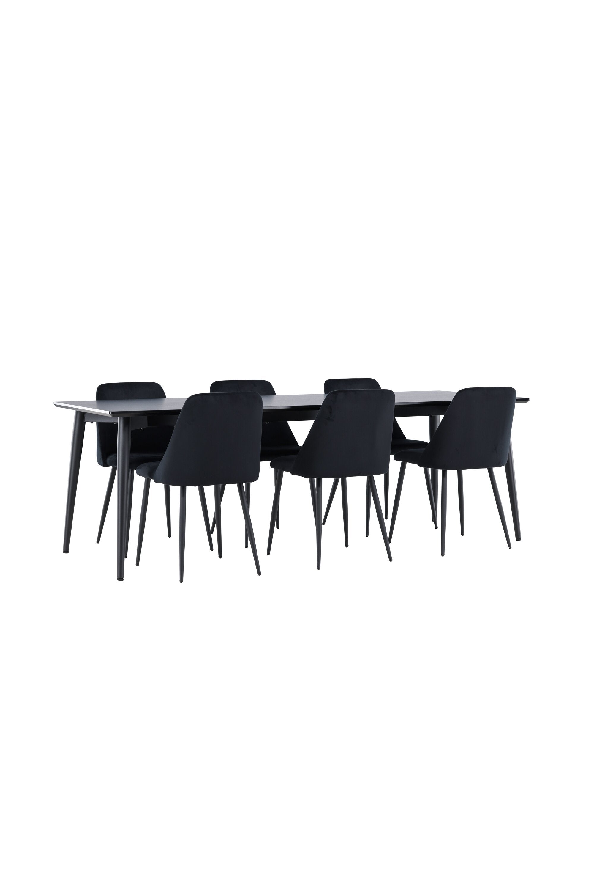 Elegantes Esstischset bestehend aus dem stilvollen Ellis Esstisch und dem bequemen Night Esszimmerstuhl von Venture Home, perfekt für Ihr Zuhause.