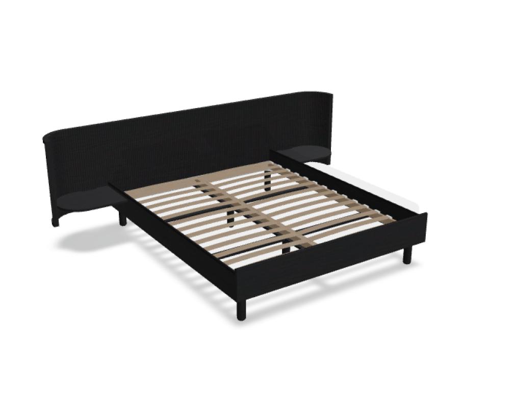 Hug HGB160 - Holzbett in Eiche Natur präsentiert im Onlineshop von KAQTU Design AG. Bett ist von Tamo
