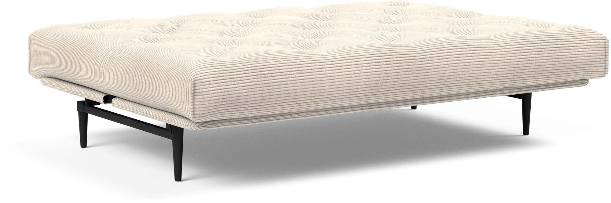 Elegantes Colpus Bettsofa 140 in schwarzer Nordic Eiche, perfekt für stilvolle Wohnräume und flexible Schlaflösungen.
