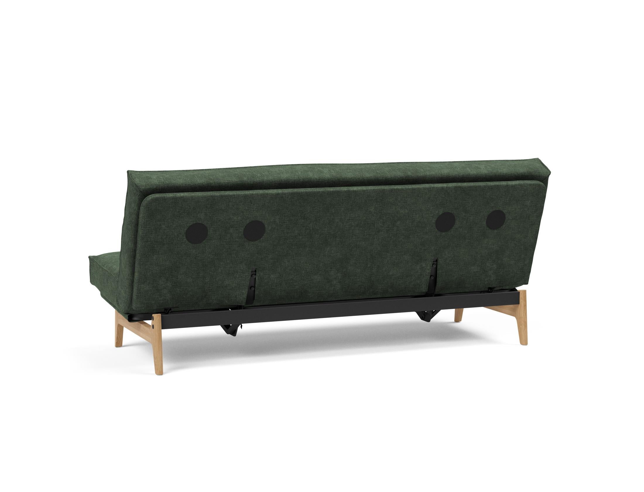 Elegantes Aslak 120 Bettsofa mit hochwertigem Sharp Plus Bezug und Soft Spring Gestell für optimalen Komfort und modernes Wohndesign.