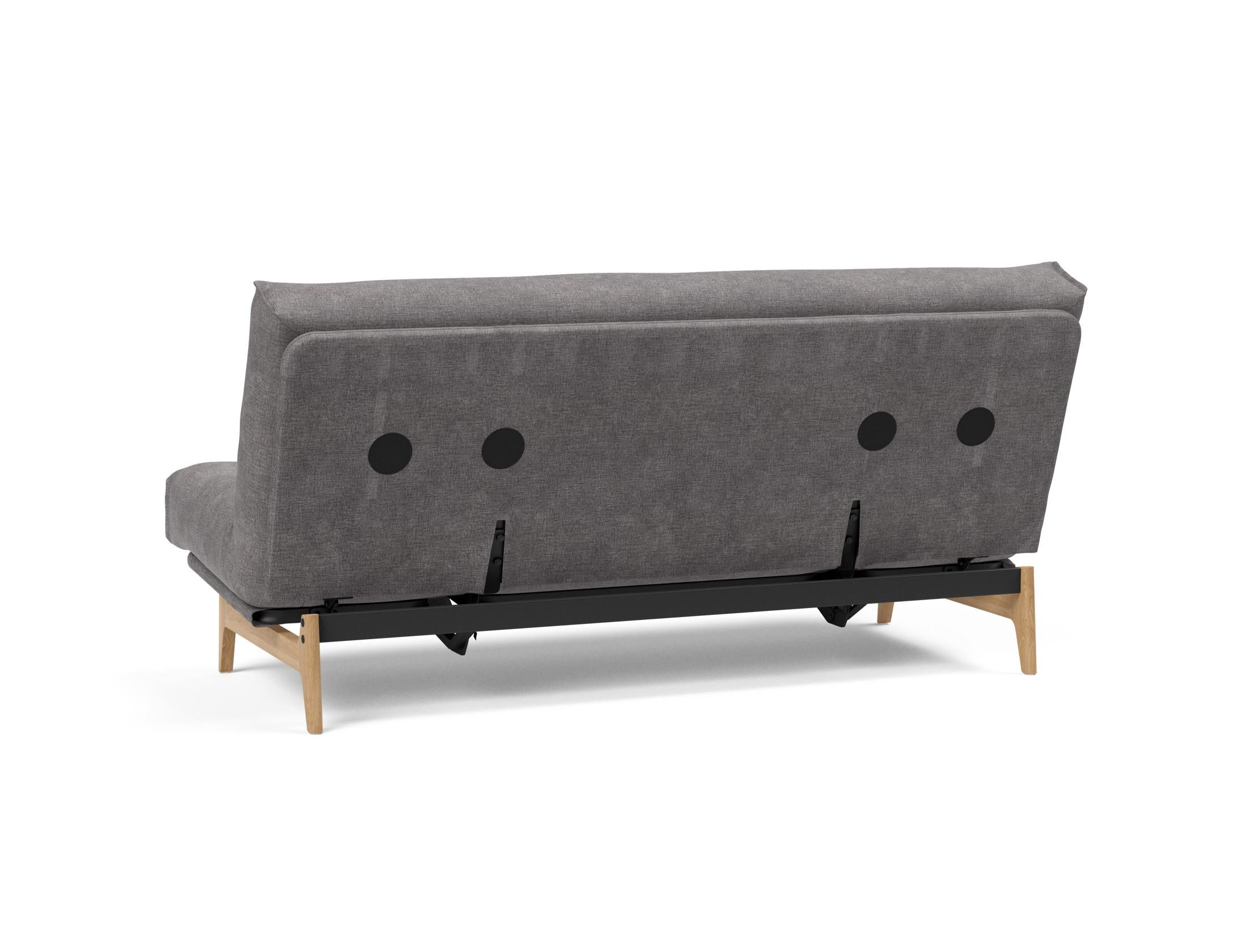 Modernes Aslak 140 Bettsofa im skandinavischen Design, ausgestattet mit einem weichen Soft Spring Bezug für optimalen Komfort und Flexibilität.