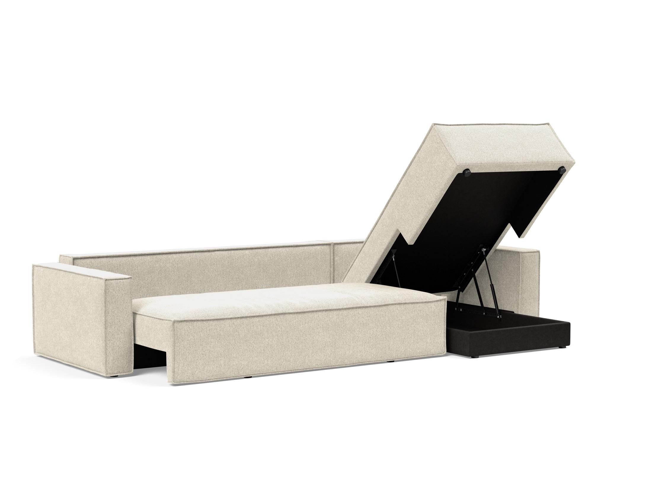 Stylisches Newilla Bettsofa mit Lounger von Innovation Living, perfekt für moderne Wohnräume und bietet zusätzlichen Komfort.