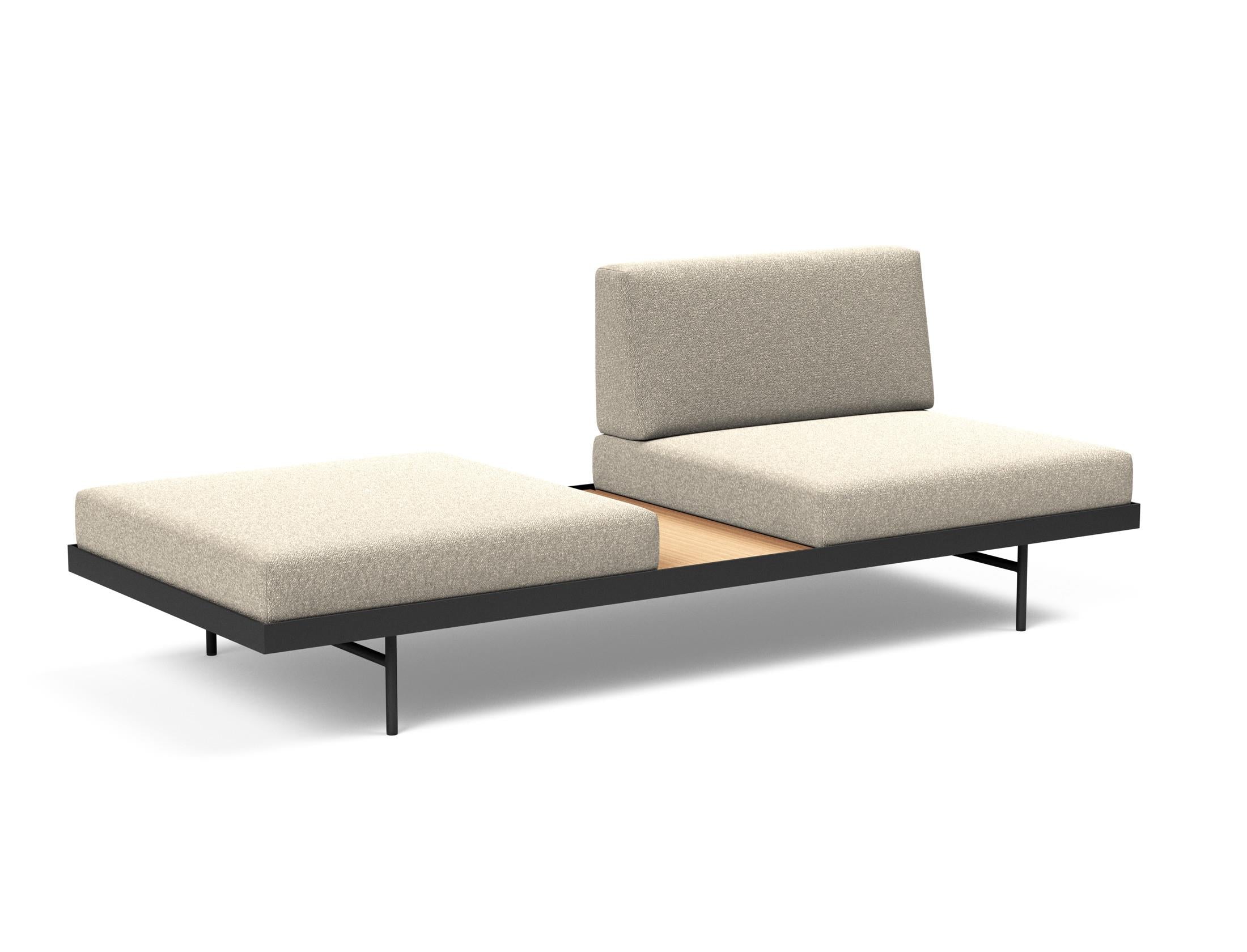 Modernes Puri Klappsofa mit integriertem Tisch von Innovation Living, perfekt für kleine Räume und multifunktionale Nutzung.