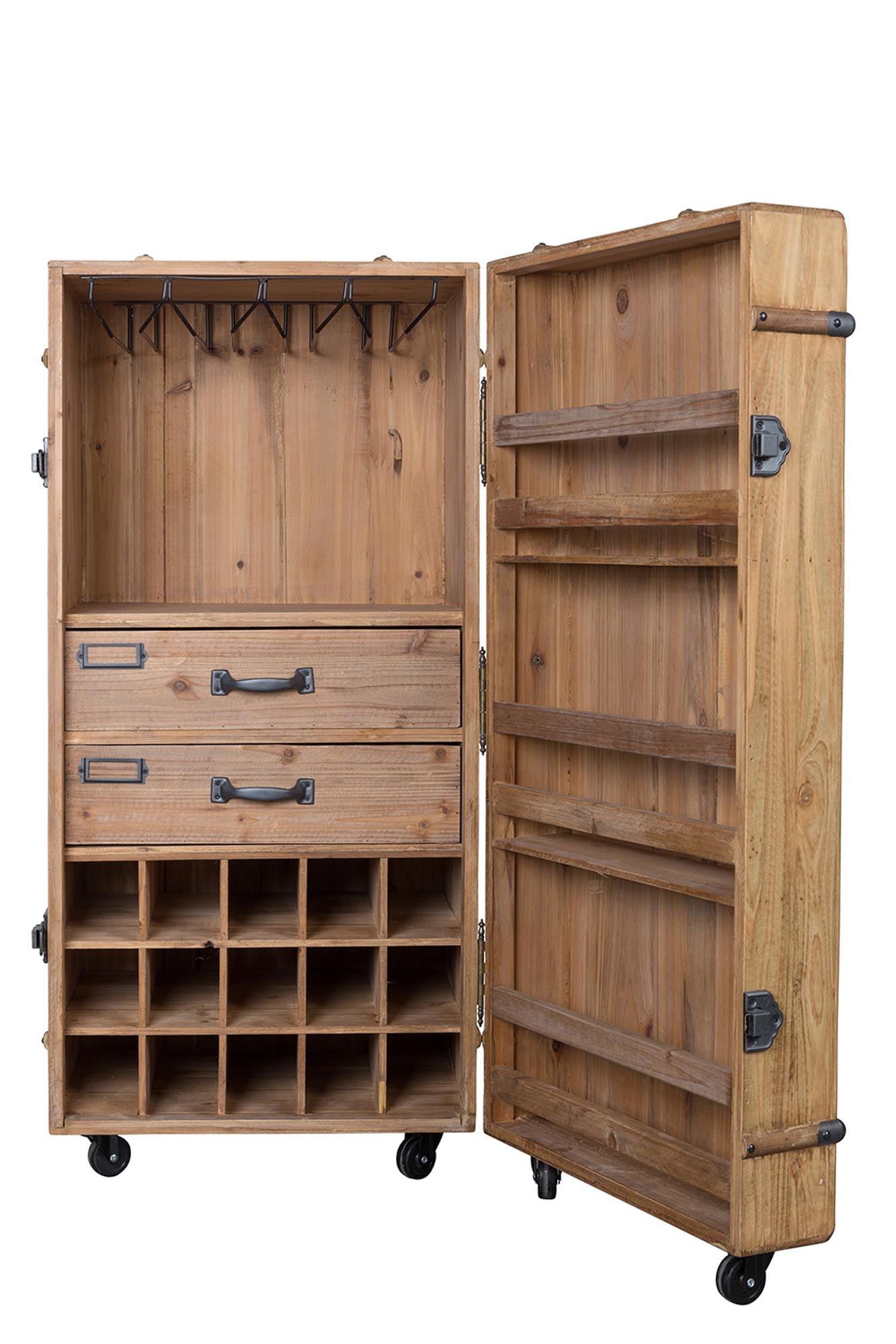 Elegantes Dutchbone Lico Cabinet aus hochwertigem Holz, perfekt für stilvolle Aufbewahrung und als Blickfang in jedem Raum.