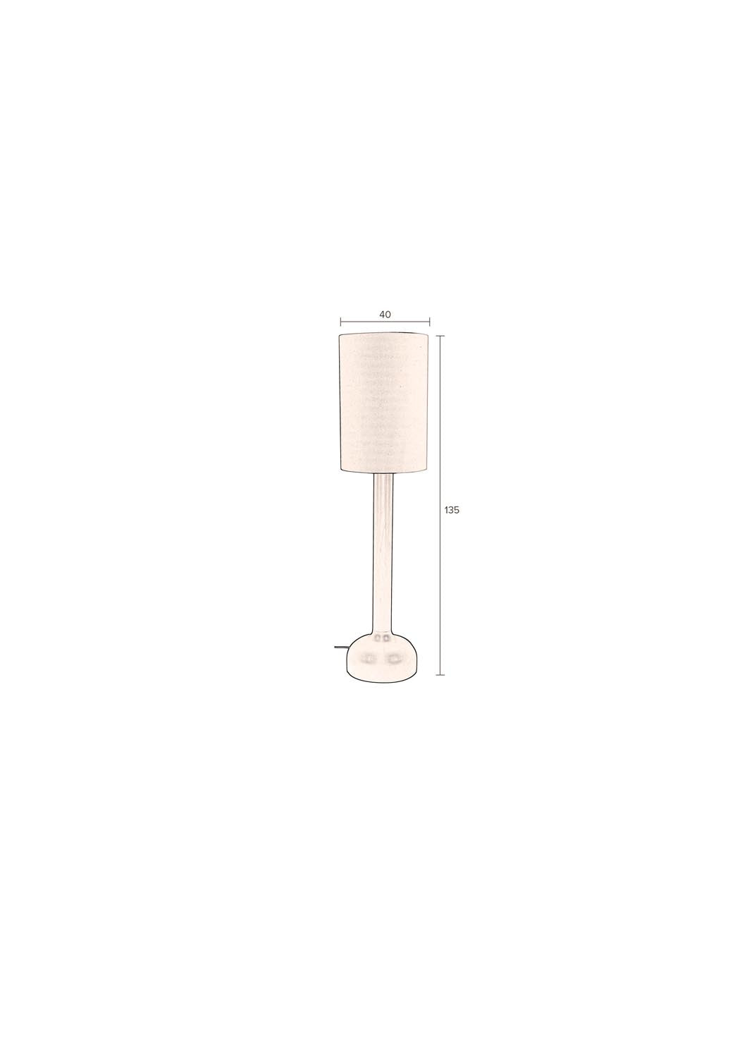 Elegante Stehlampe Jones von Dutchbone, kombiniert modernes Design mit warmen Walnussholz-Elementen für ein gemütliches Ambiente.