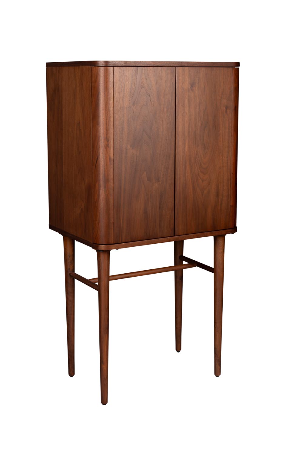 Stilvoller Dutchbone Morrison Schrank mit Walnussfurnier und Fächern.