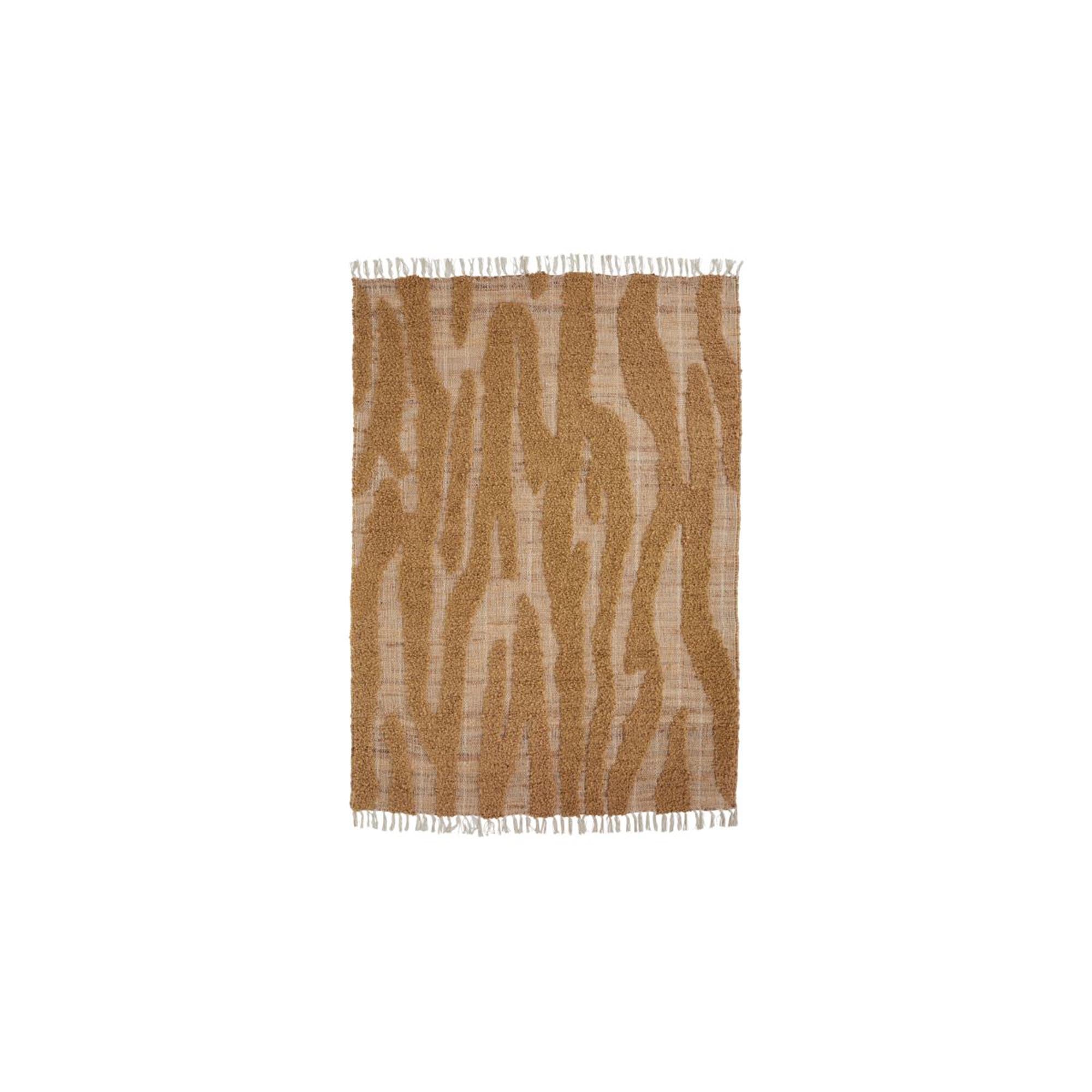 Stilvoller brauner Teppich von House Doctor, aus Jute, Polyester und Baumwolle, ideal für Wohnzimmer.