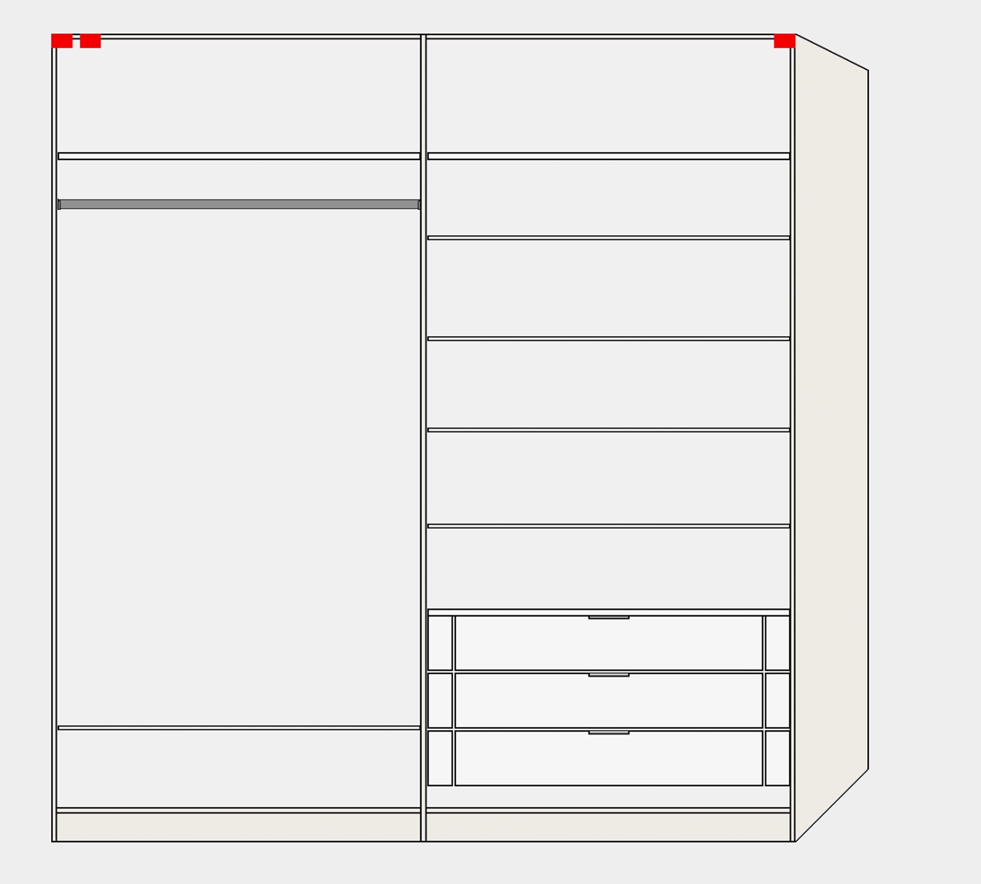 Moderner Schwebetürenschrank XS in Eiche von Jutzler. Hochwertige Materialien und individuelle Gestaltungsmöglichkeiten für Ihr Zuhause.