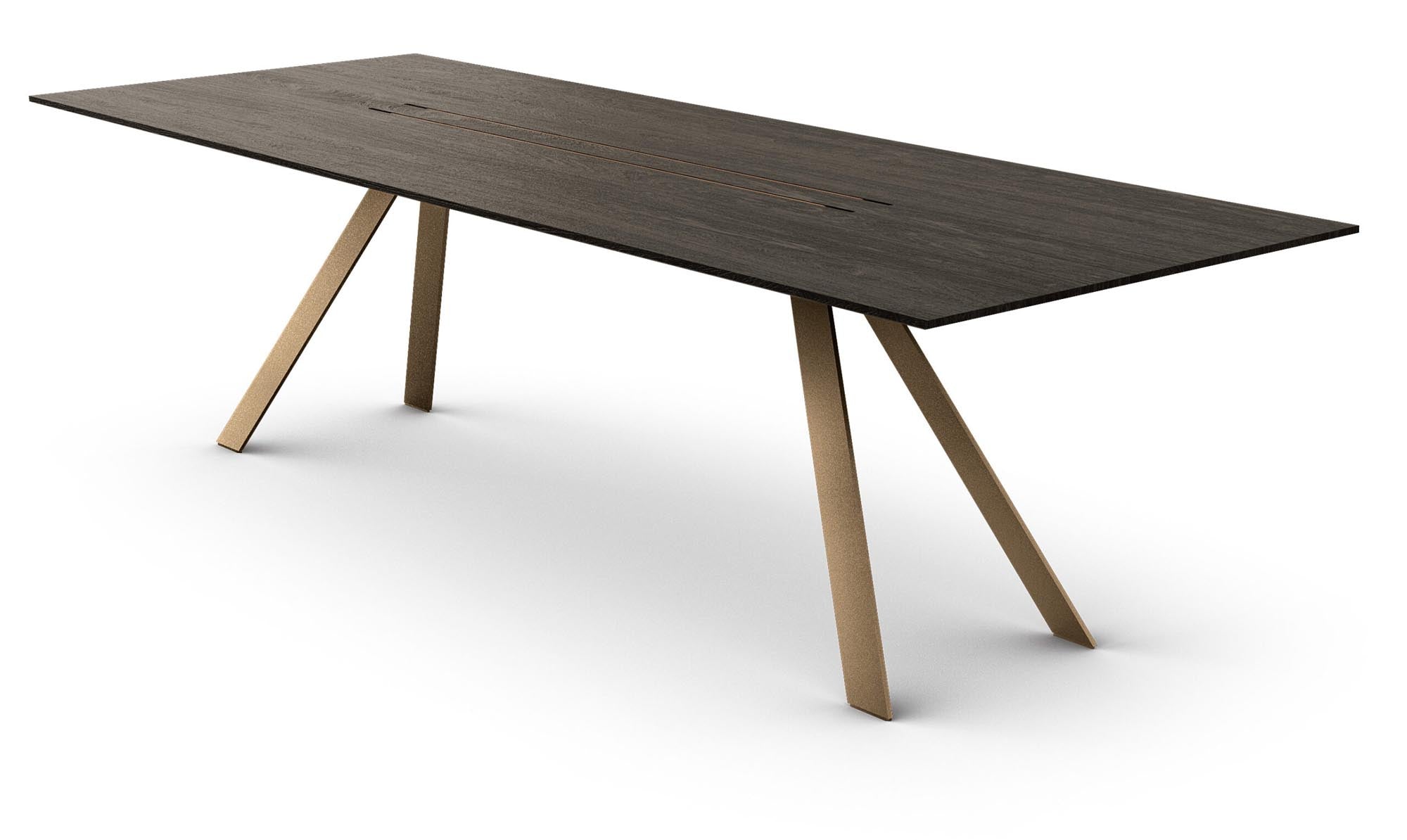 Eleganter Airblade Esstisch in stilvollem Bronze-Finish von Mobimex, ideal für moderne Esszimmer und geschmackvolle Wohnambiente.