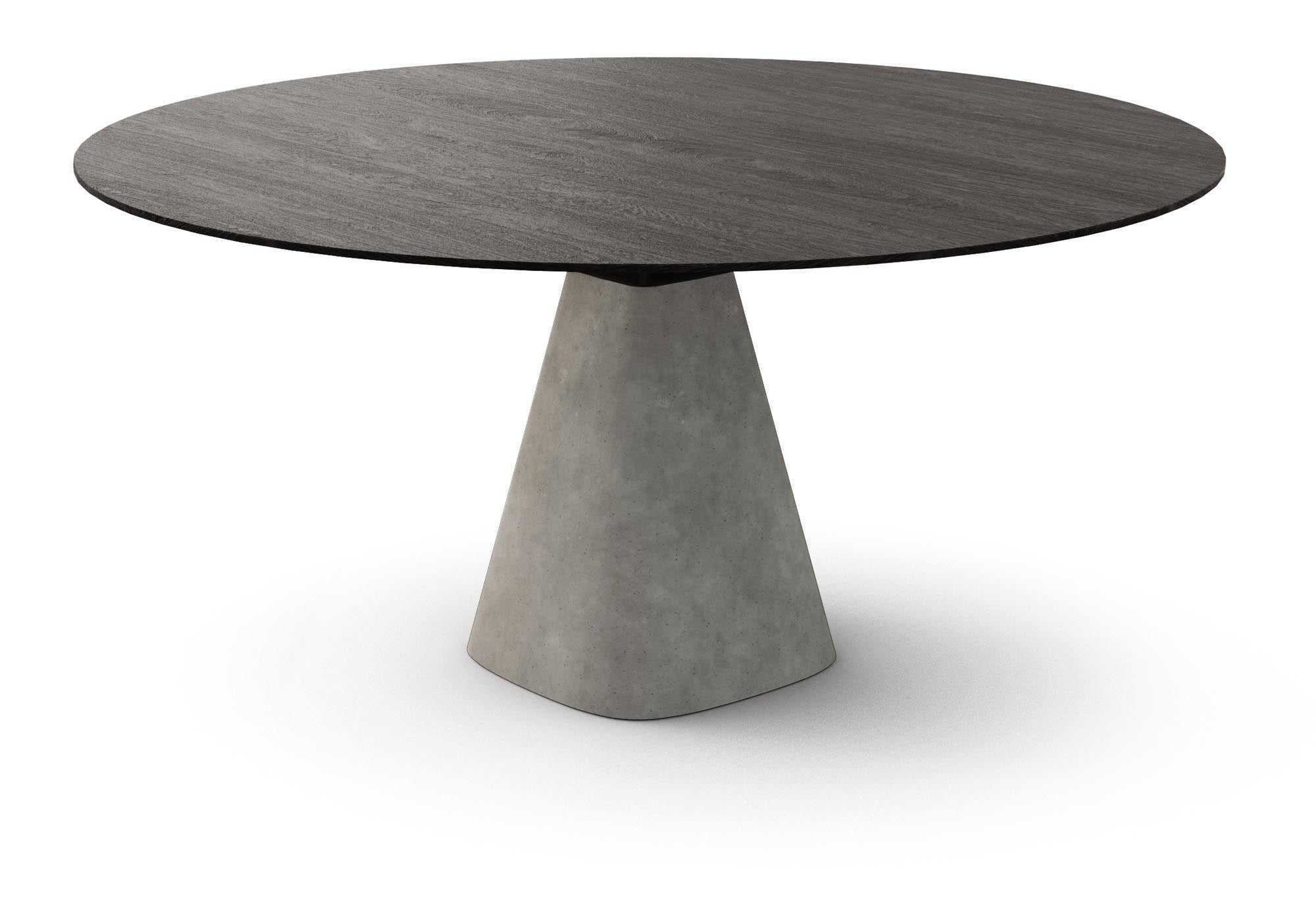 Eleganter runder Esstisch Bridge Round in zartem Creme, ideal für stilvolle Essbereiche und einladende Dinnerpartys.