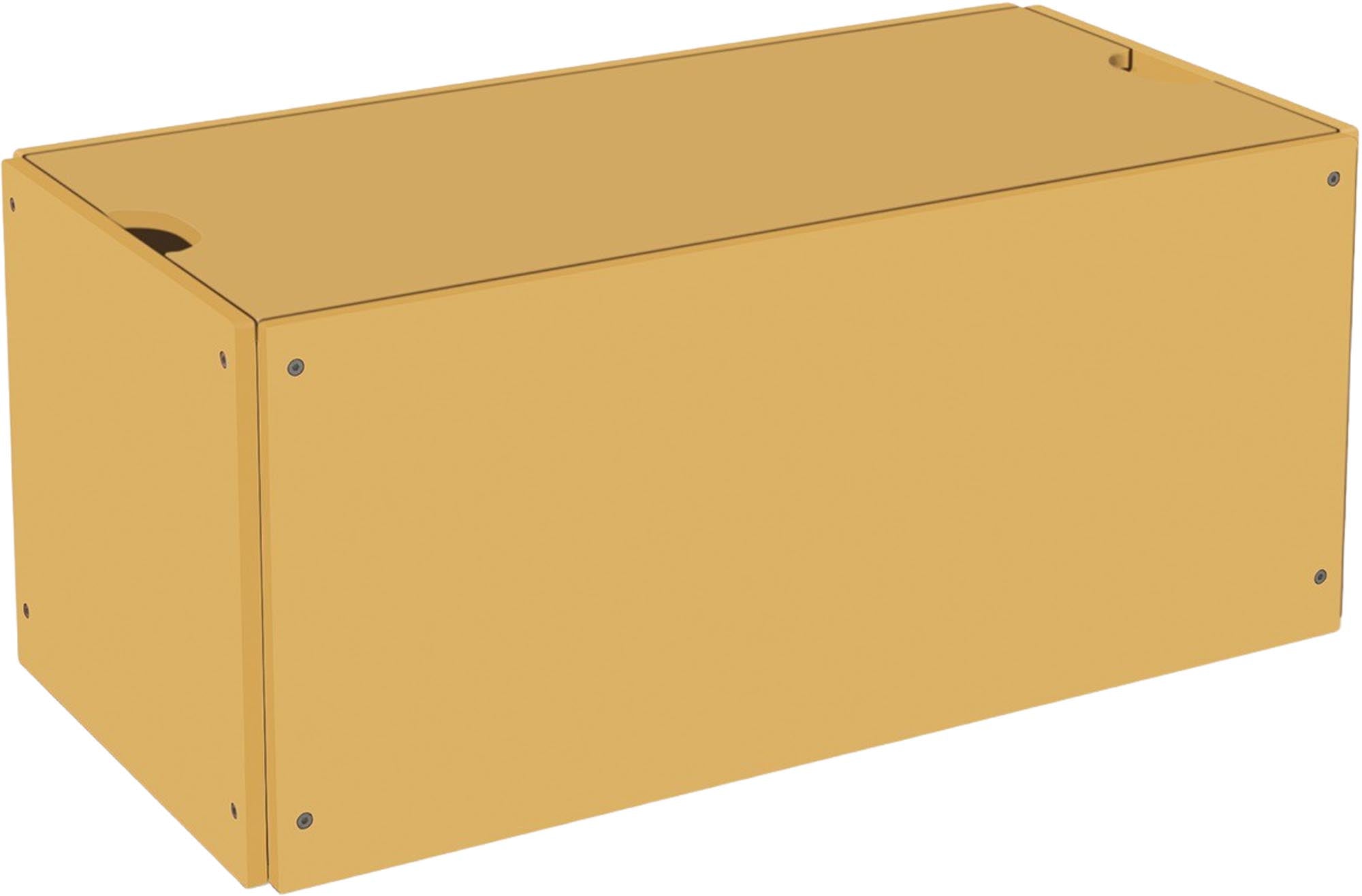 Praktischer Bettkasten mit Deckel für optimale Schlafzimmerorganisation.