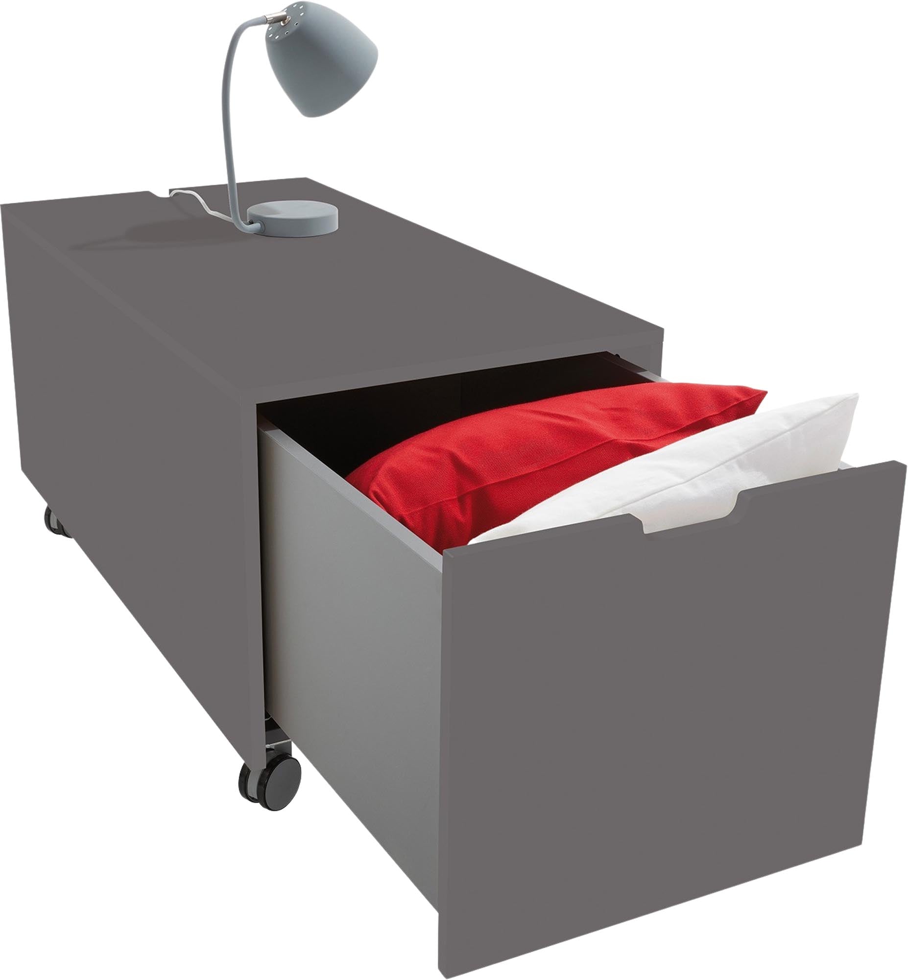 Bettkasten16 von Müller Möbelwerkstätten: Eleganter Stauraum mit praktischem Schubkasten für mehr Ordnung und Komfort im Schlafzimmer.