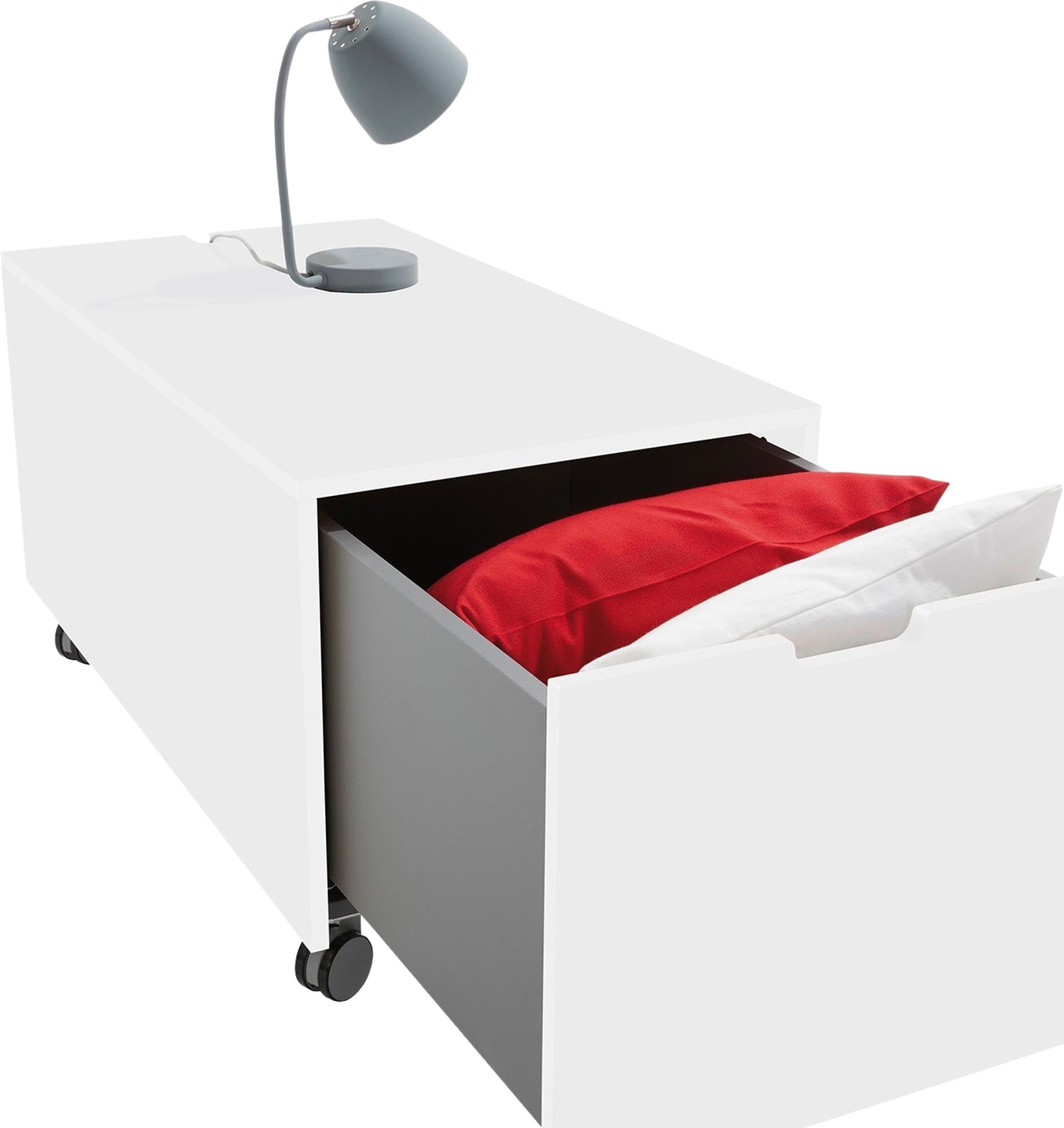 Bettkasten16 von Müller Möbelwerkstätten: Stilvoller Stauraum mit praktischem Schubkasten, ideal für ein aufgeräumtes Schlafzimmer.