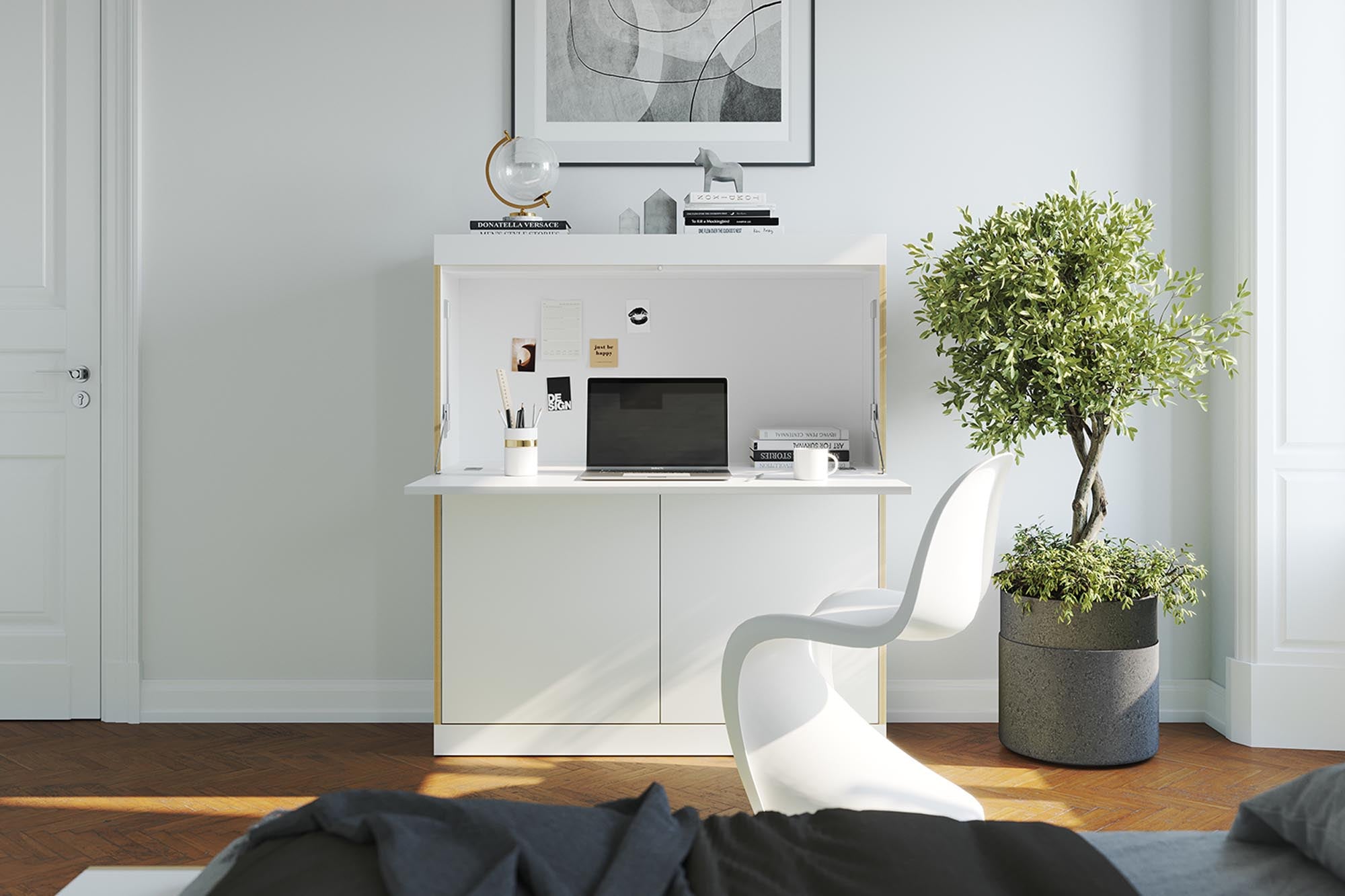 FLAI Home Office von Müller Möbelwerkstätten: Moderner Sekretär mit klaren Linien, ideal für produktives Arbeiten in einem ansprechenden Wohnraum.