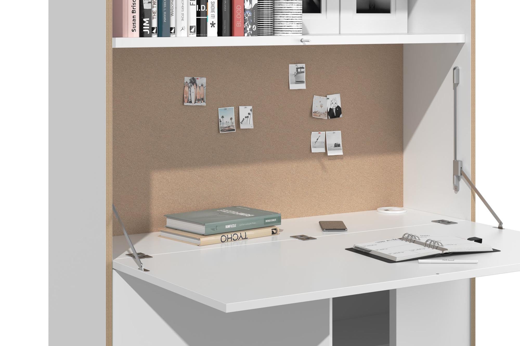 Moderner FLAI Sekretär von Müller Möbelwerkstätten, perfekt für das Home Office, bietet funktionalen Stauraum und ansprechendes Design.
