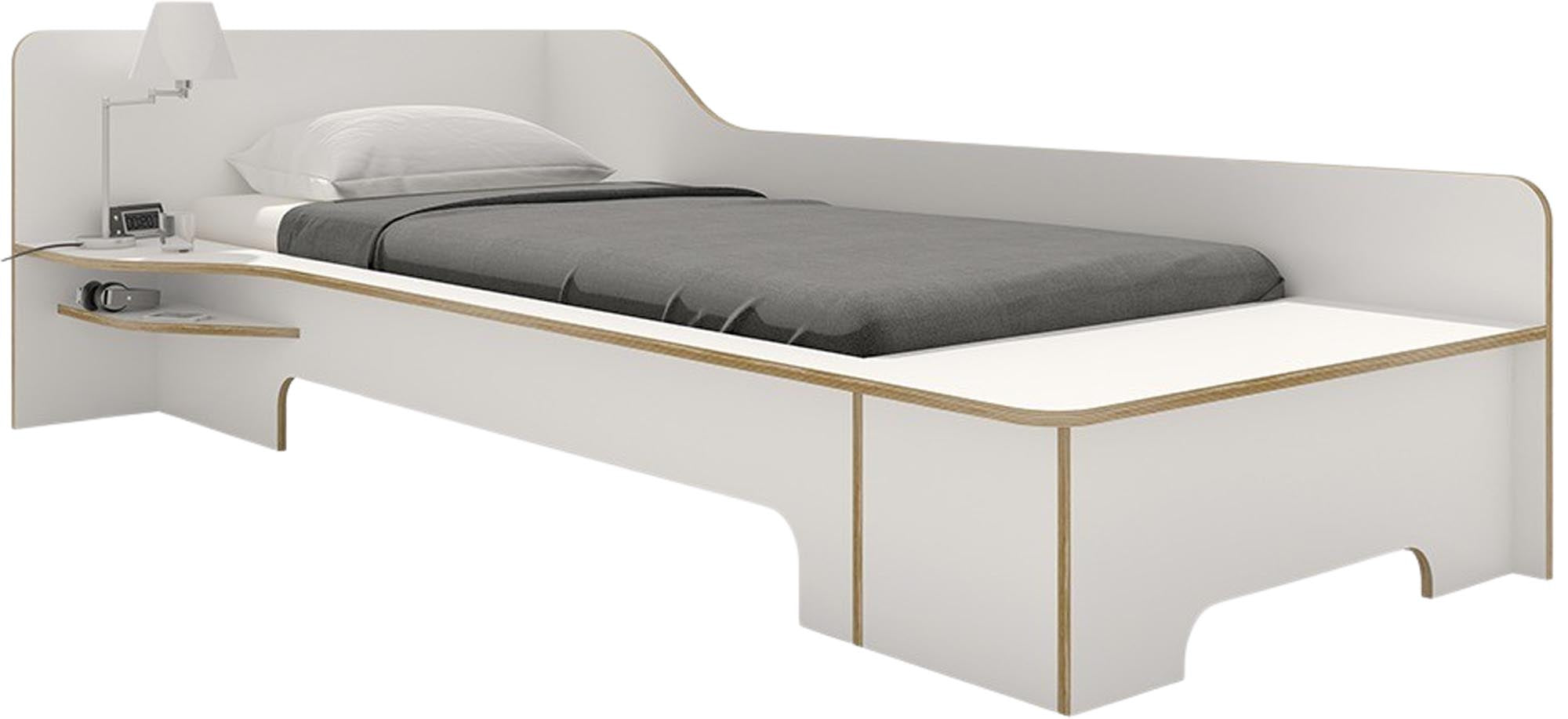 Stilvolles Einzelbett mit Stauraum von Müller Möbelwerkstätten.