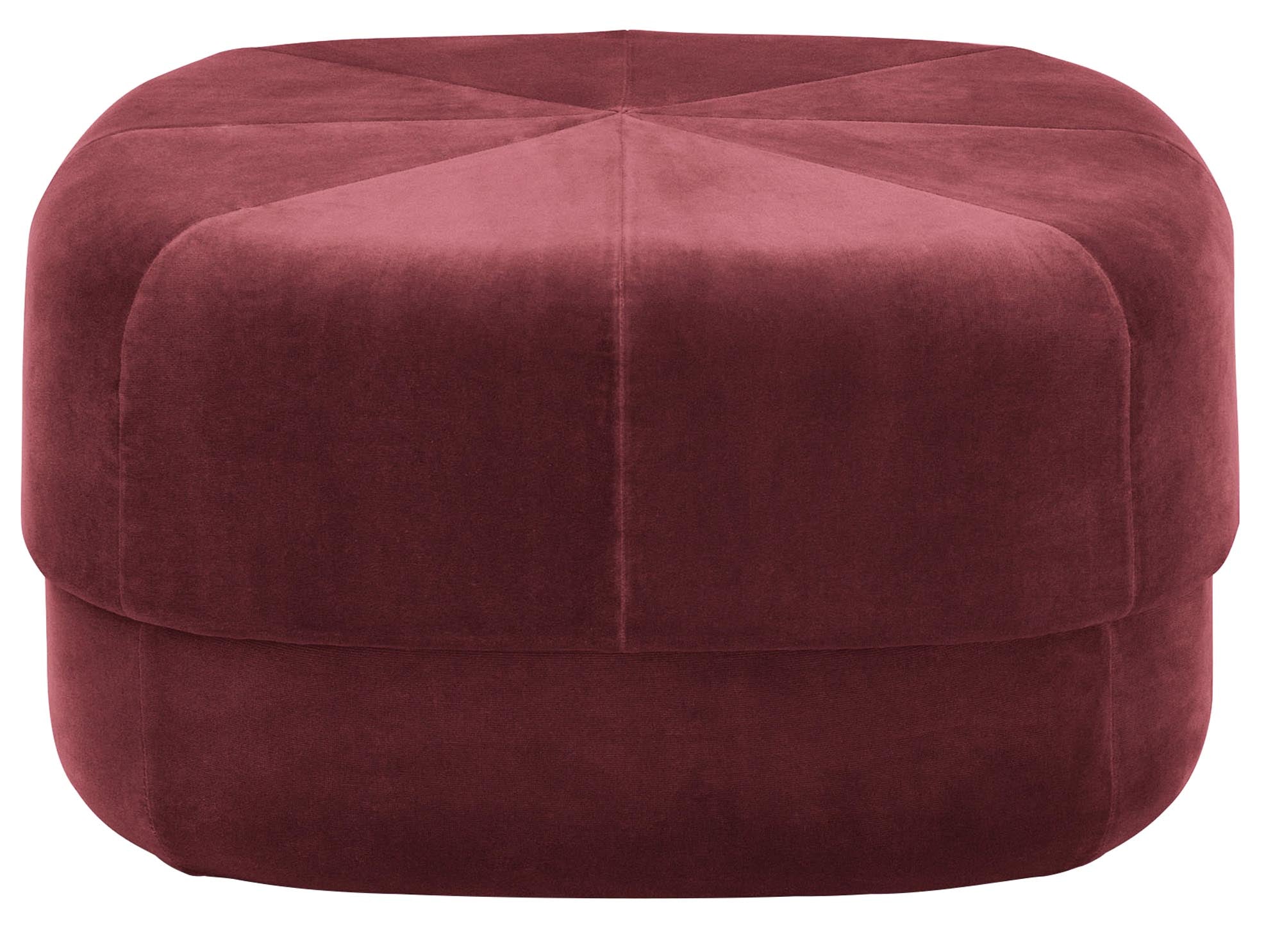 Circus Pouf Gross dunkelrot/Velour in präsentiert im Onlineshop von KAQTU Design AG. Pouf ist von Normann Copenhagen
