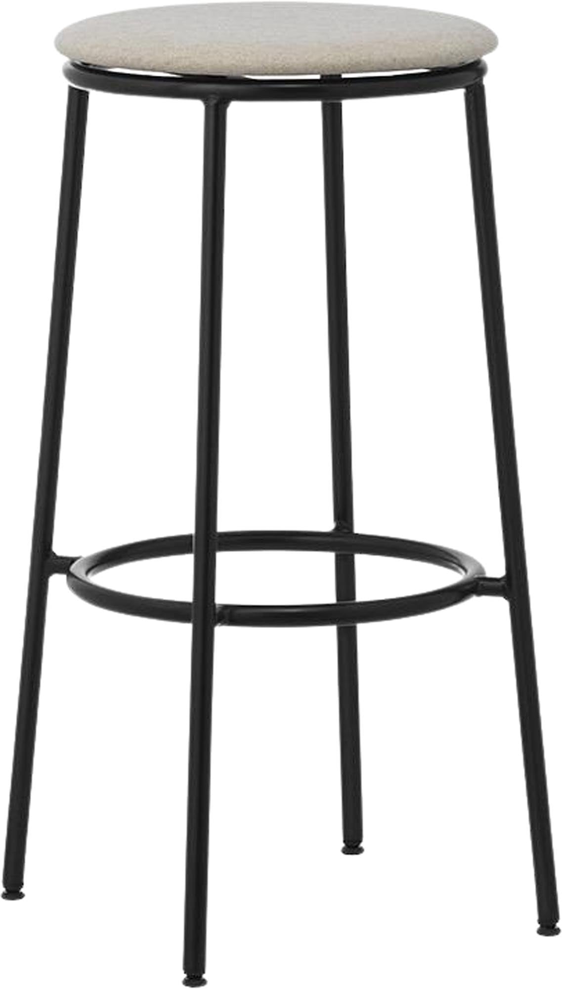 Eleganter Circa Barstuhl 65 cm: Gepolstert mit Main Line Flax, stabiler Stahlrahmen, perfekter Sitzkomfort für stilvolle Küchen und Bars.