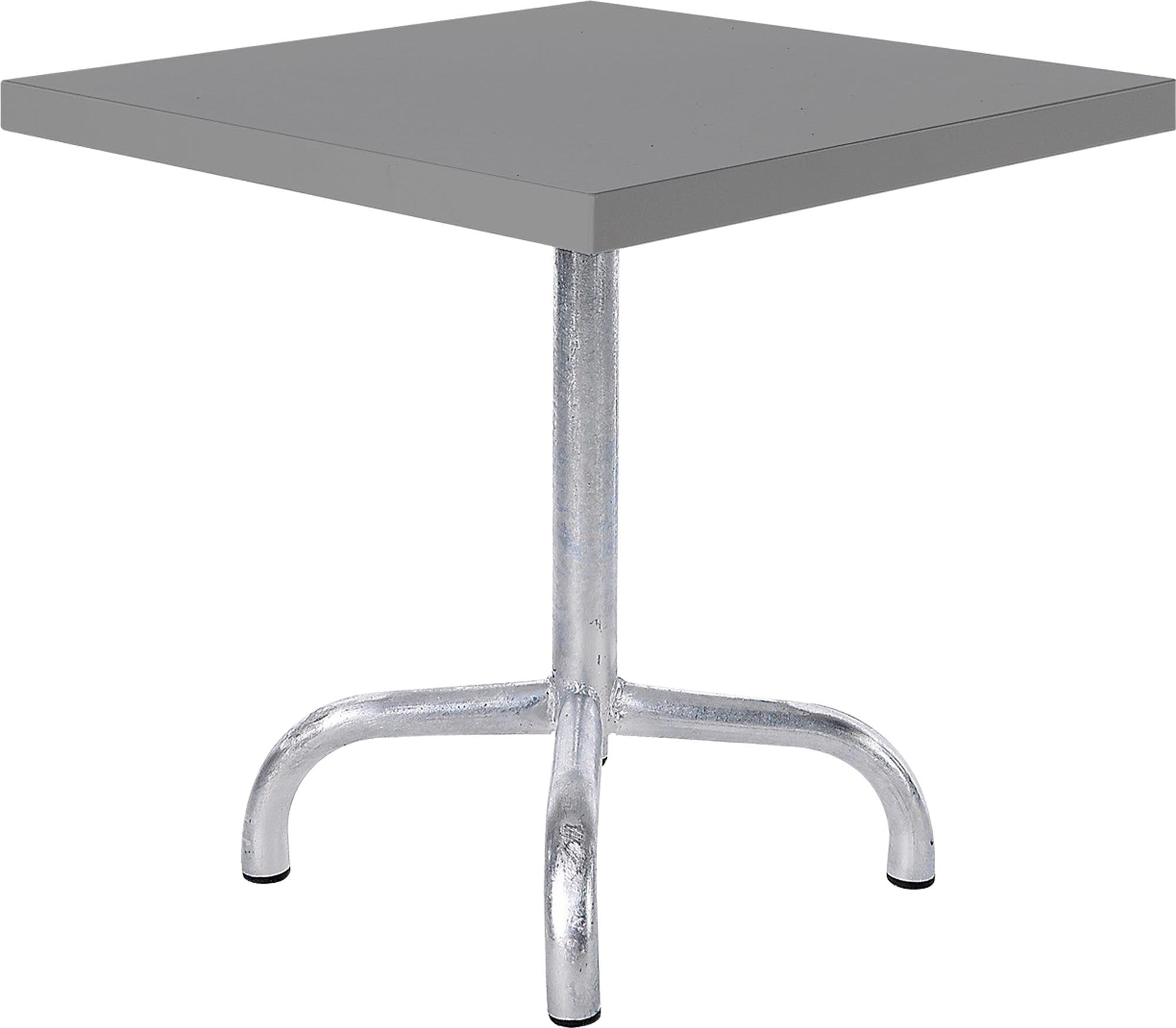 Moderner Säntis Metall-Beistelltisch 50x50 cm, perfekt für den Außenbereich, bietet stilvollen Platz für Getränke und Snacks im Garten.