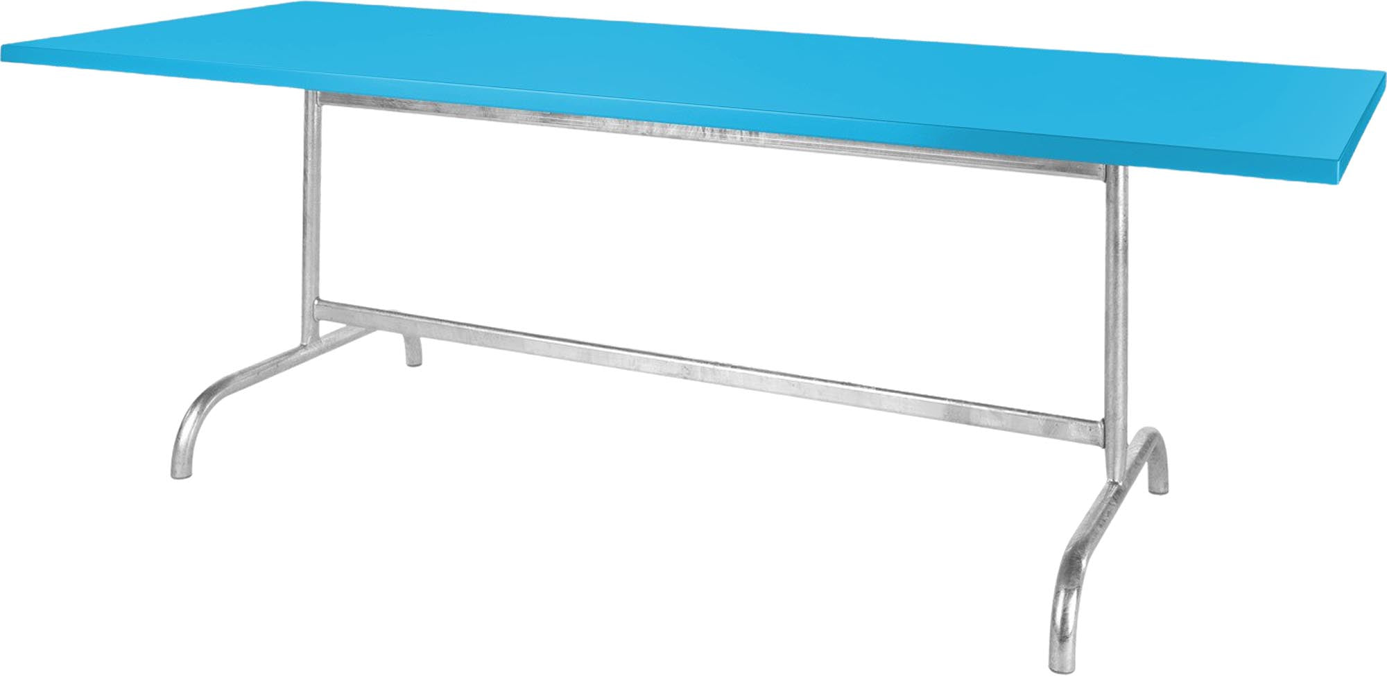 Robuster Metall-Gartentisch in klappbarem Design, 240x80 cm, perfekt für gesellige Abende im Freien und platzsparend zu verstauen.