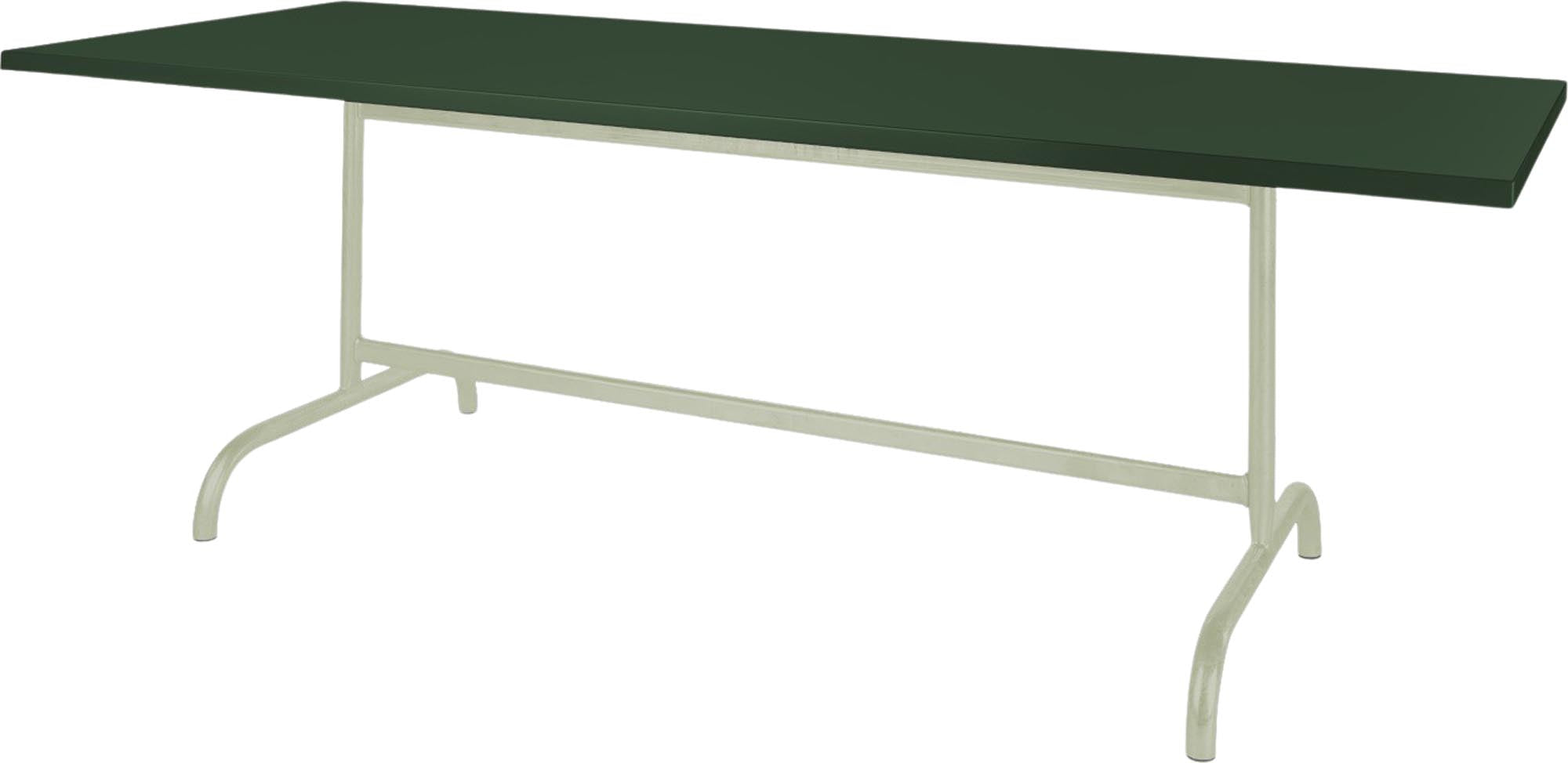 Robuster, klappbarer Metall-Gartentisch 240x80 cm von Schaffner, wetterfest, UV-beständig, leicht zu lagern, langlebig, Swiss Made – ideal für Garten & Terrasse.