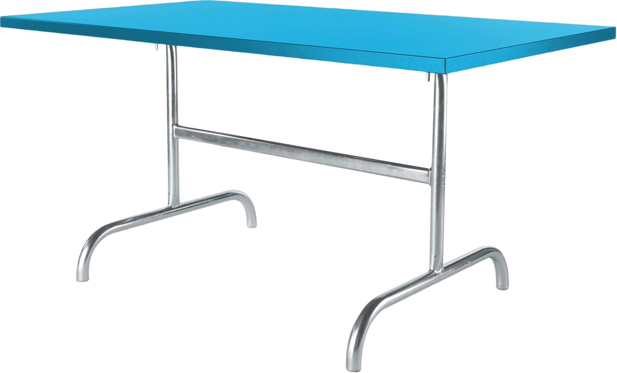 Robuster, klappbarer Säntis Metall-Gartentisch 165x90 cm, wetterfest und langlebig. Ideal für Garten, Terrasse und Outdoor-Aktivitäten. Schweizer Handwerkskunst.