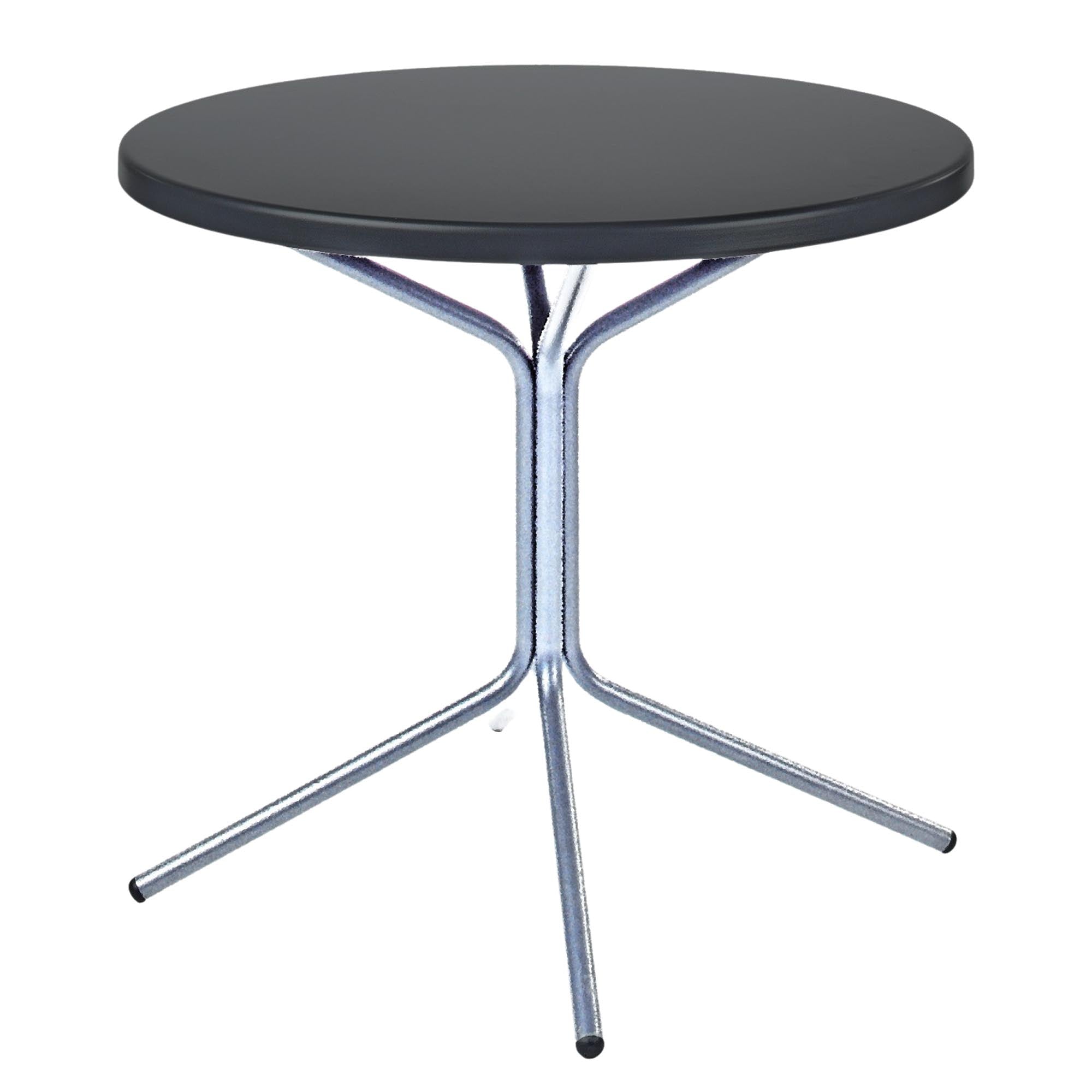 Eleganter PIX Metall-Gartentisch mit einem Durchmesser von 80 cm, ideal für stilvolle Outdoor-Bereiche, langlebig und pflegeleicht.