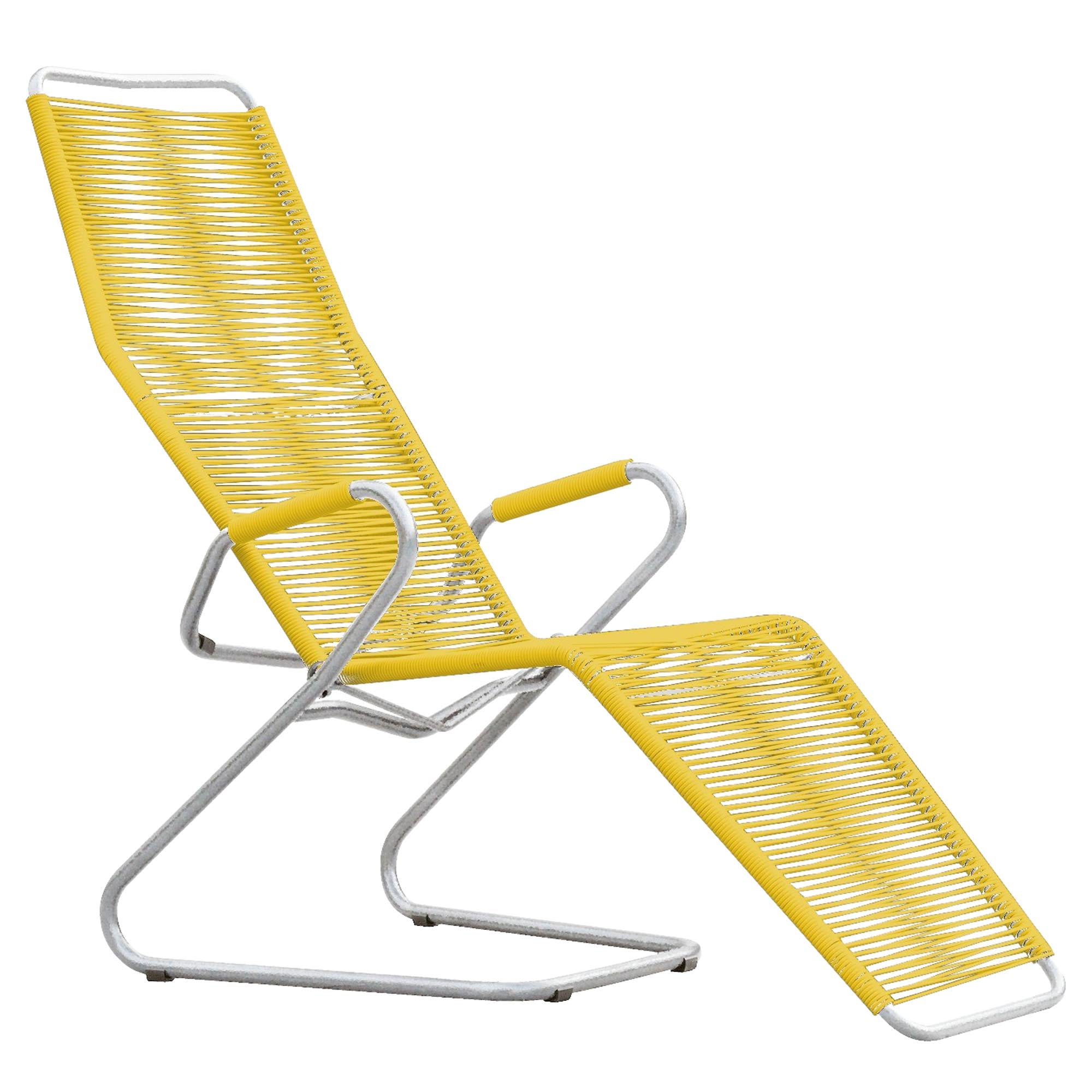 Stylischer Locarno Spaghetti Liegestuhl von Schaffner, perfekt für Garten und Terrasse, vereint Komfort und zeitgemäße Ästhetik.