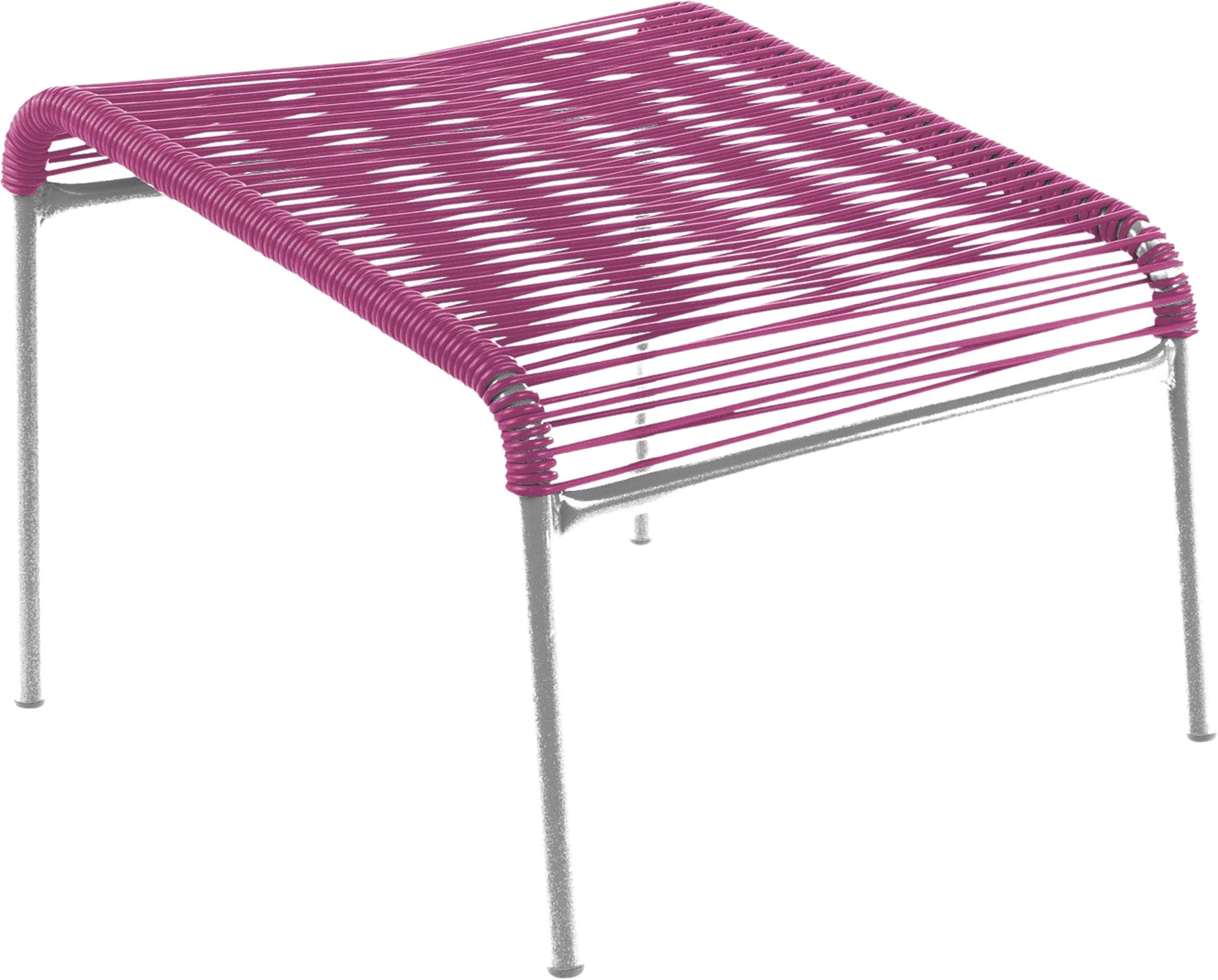 Schaffner Säntis Spaghetti-Fusshocker: Eleganter, wetterfester Outdoor-Hocker mit Schweizer Qualität, nachhaltigem OceanYarn®-Material und vielseitigem Design für Terrasse und Garten.