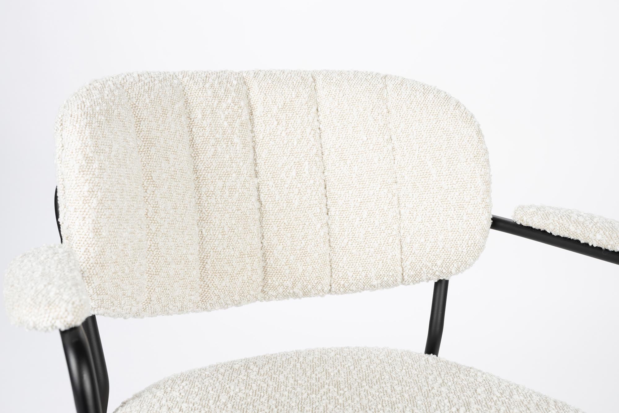 Stilvoller Armlehnstuhl Jolien gepolstert von White Label Living – vereint Komfort und Eleganz für Ihr Zuhause.
