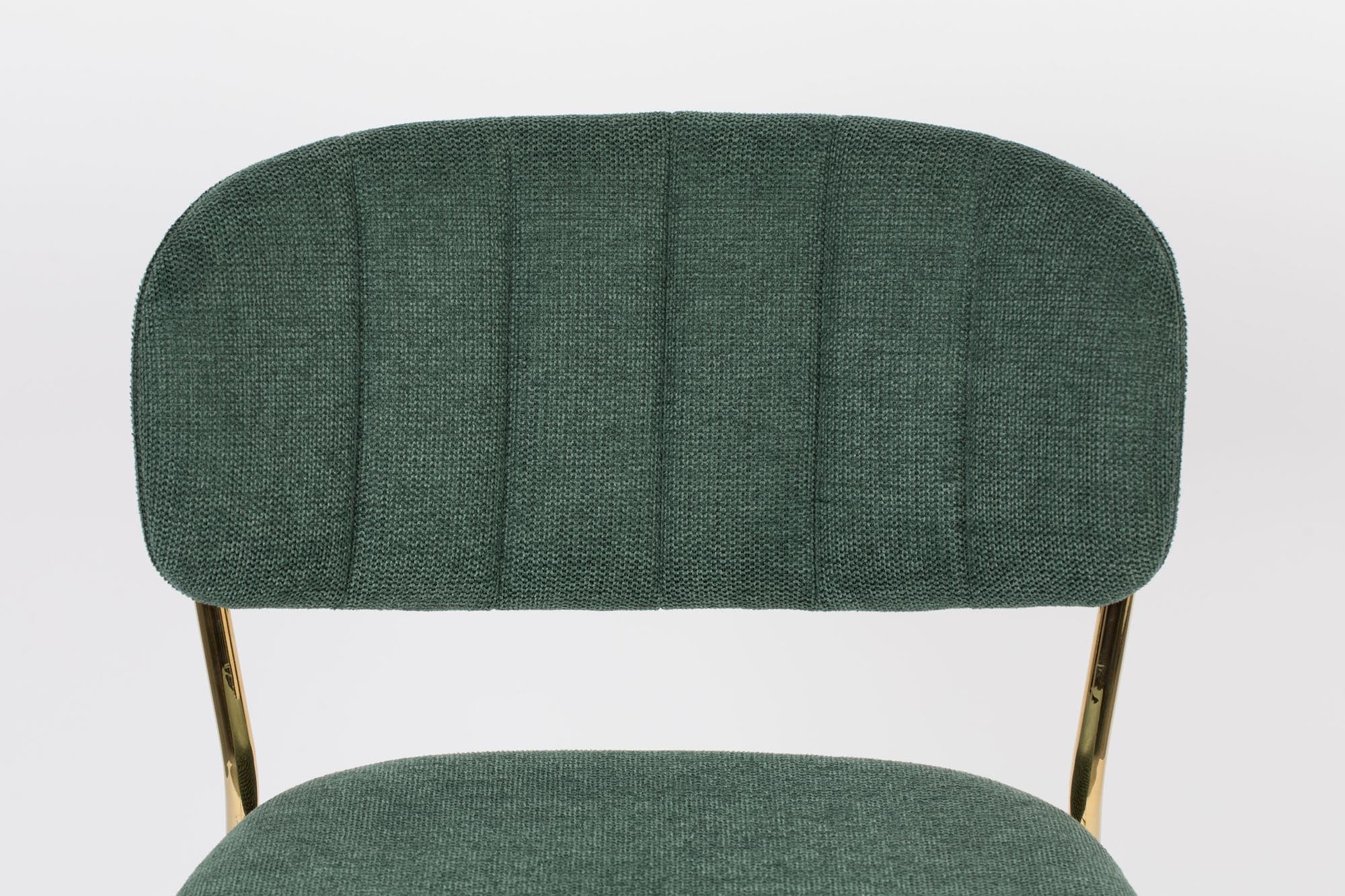 Der stilvolle Barstuhl Jolien von White Label Living vereint gepolsterten Komfort mit modernem Design – ideal für jede Bar oder Küche.