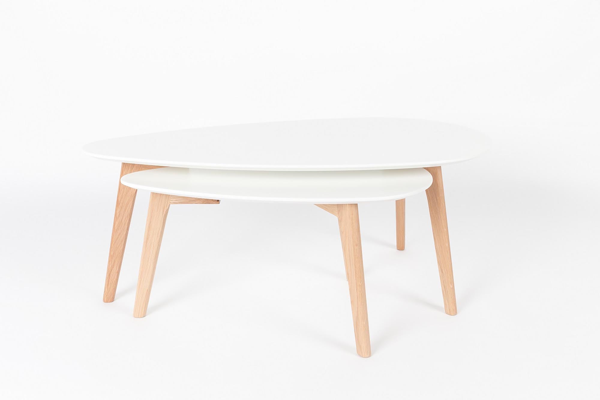 Elegantes 2er Set Beistelltische von White Label Living, perfekt für stilvolle Akzente und vielseitige Nutzung in Wohnräumen.