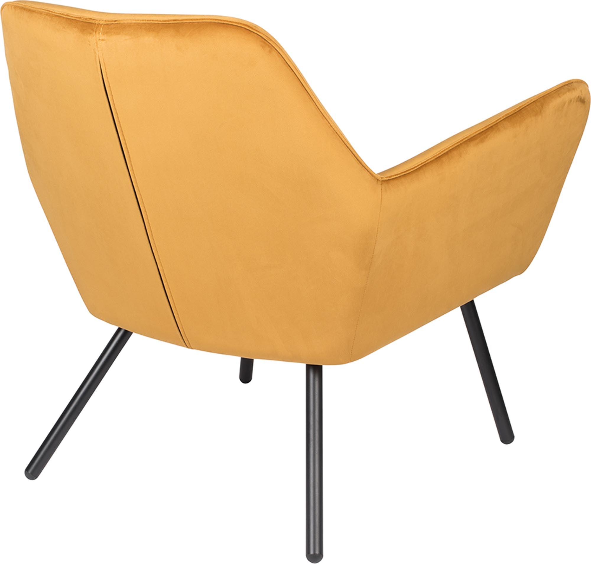 Eleganter Sessel BON VELVET von White Label Living mit stilvollen Armlehnen und weichem Samtbezug für ein modernes Wohnambiente.