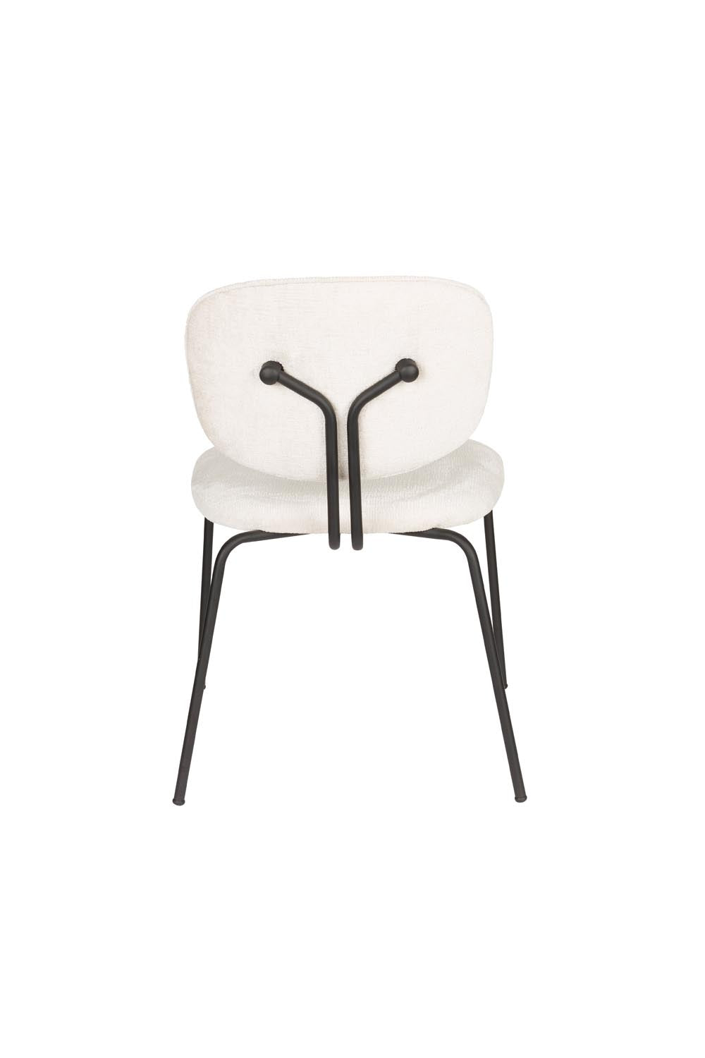 Stilvoller Bouton Stuhl in Off-White von White Label Living.