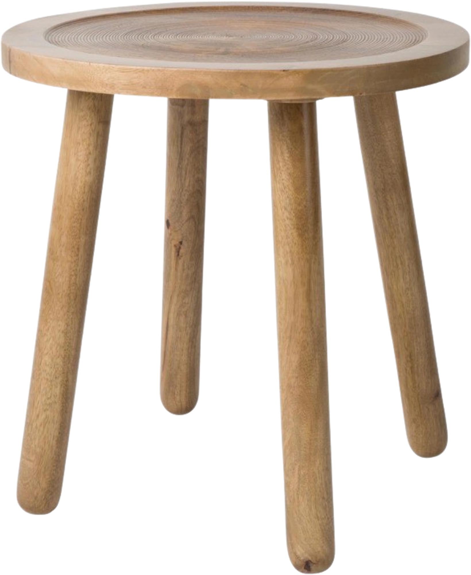 Der Beistelltisch Dendron von Zuiver kombiniert elegantes Holzfurnier mit stabilen Metallbeinen, ideal für stilvolle Wohnräume.