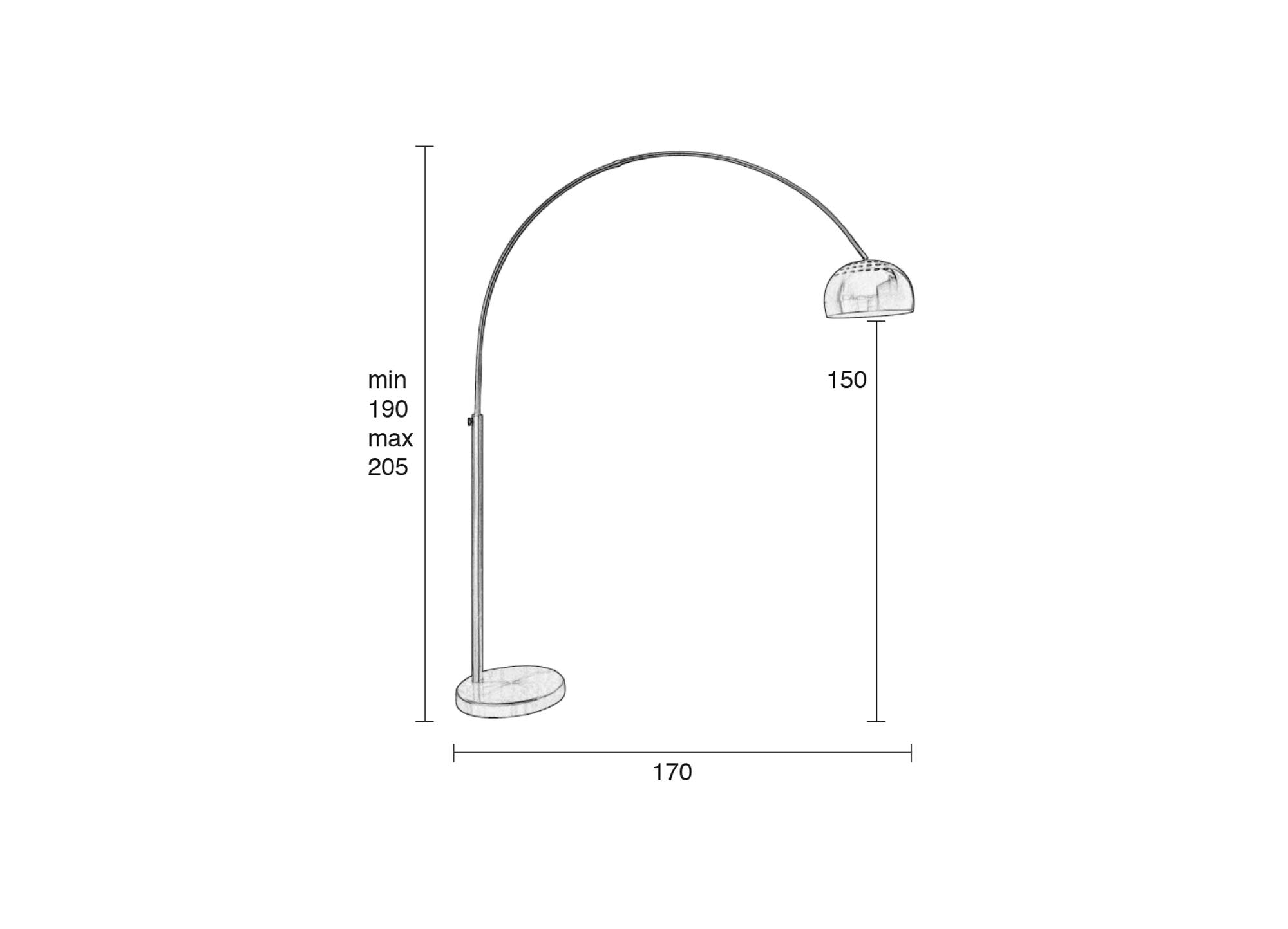 Die Stehleuchte Metal Bow von Zuiver vereint elegantes Design mit Funktionalität. Ideal für Wohnzimmer und Büro, robust und pflegeleicht.