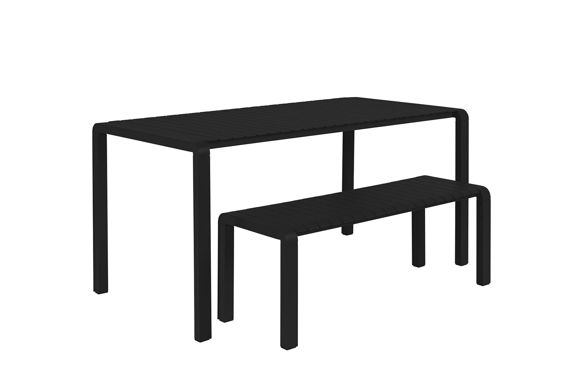 Entspannen Sie stilvoll mit der eleganten Vondel Gartenbank von Zuiver, die aus langlebigem Aluminium für höchste Qualität und Komfort gefertigt ist.