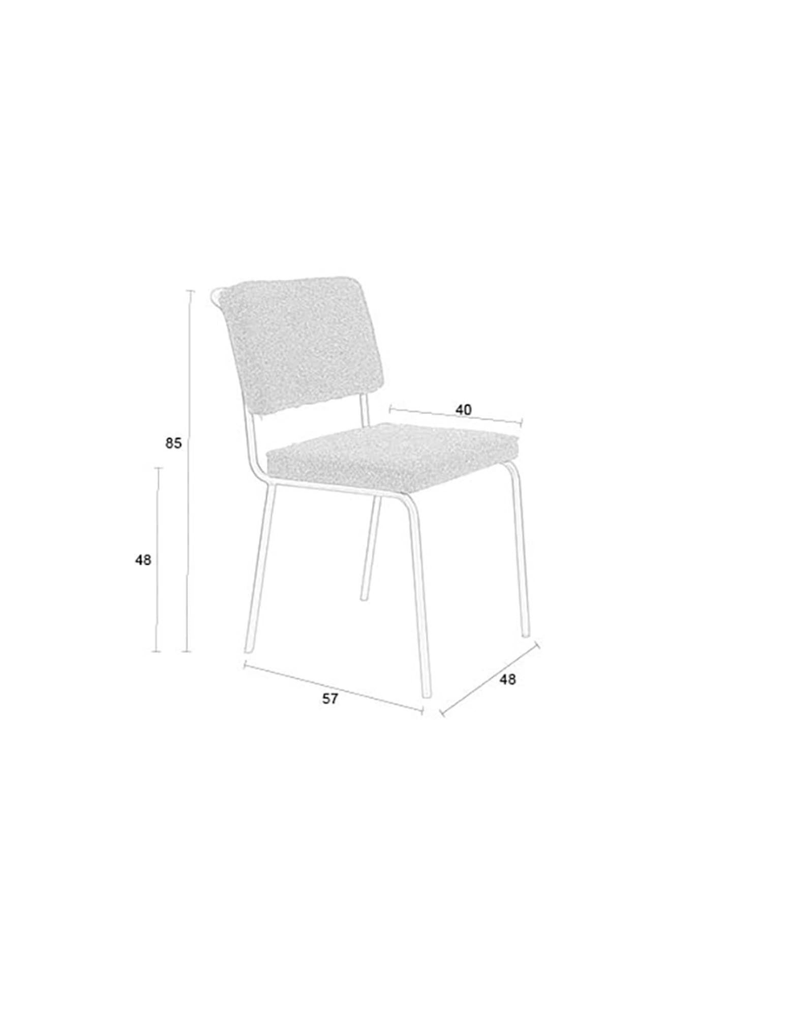 Moderner Buddy Stuhl von Zuiver, der stilvolles Design und hohen Sitzkomfort vereint, ideal für zeitgemäße Wohnräume.