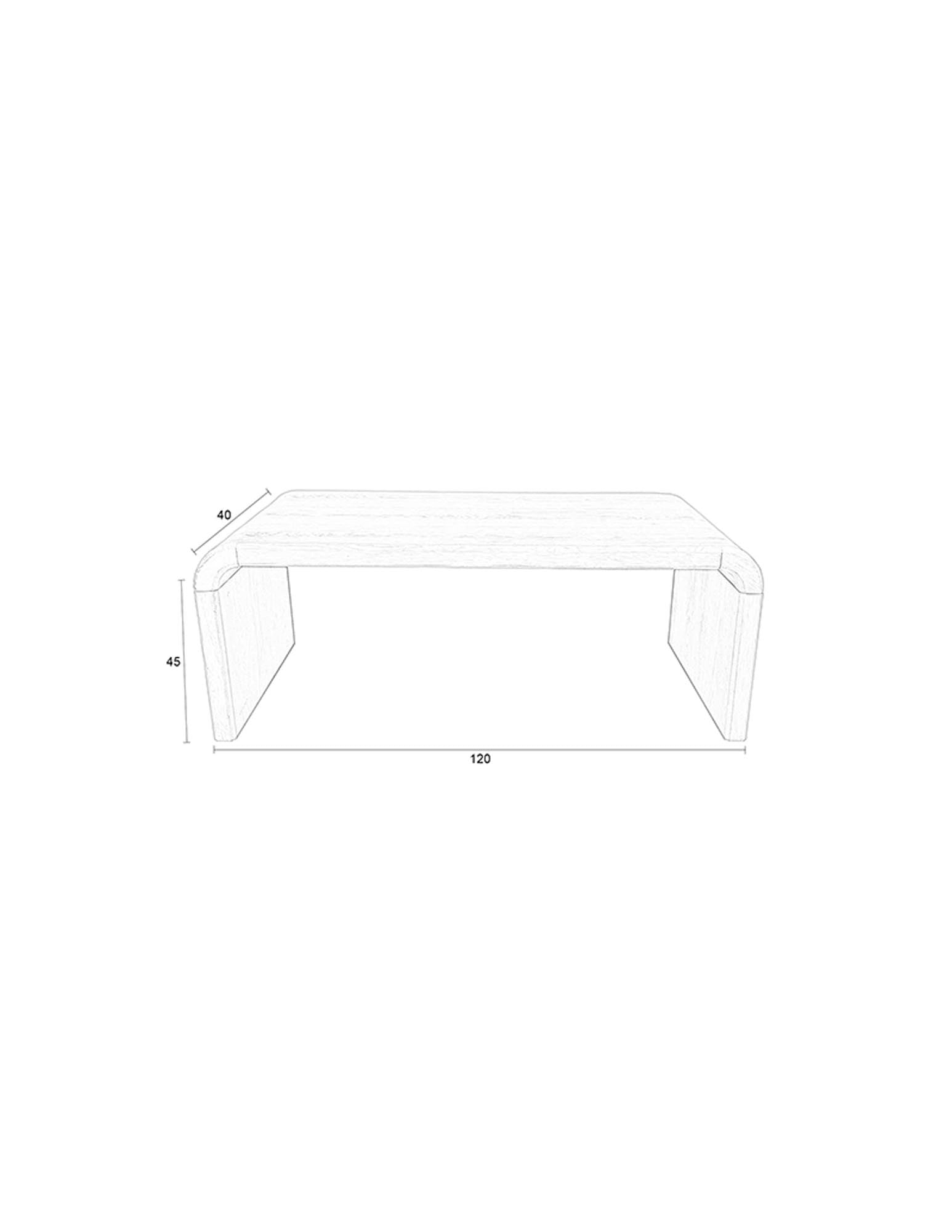 Moderner Couchtisch Brave von Zuiver aus Eichen- und Gummibaumholz, ideal für skandinavische Wohnräume, robust und zeitlos.