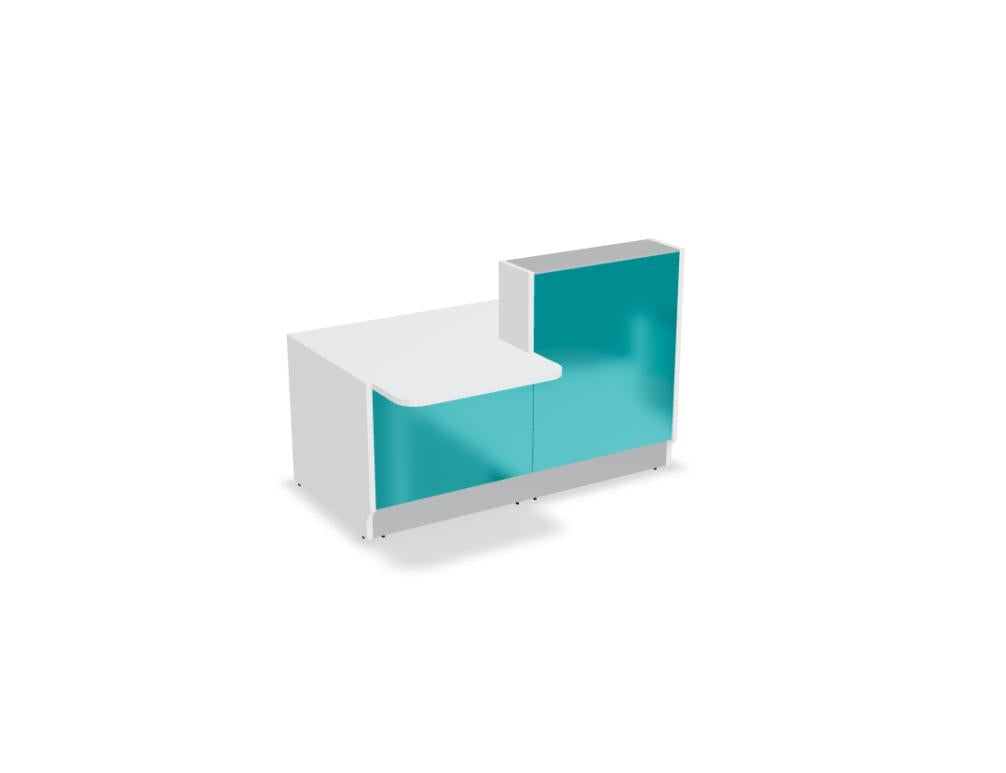 Linea LIN331P - modulare Empfangstheke in präsentiert im Onlineshop von KAQTU Design AG. Empfangsdesk ist von Mdd
