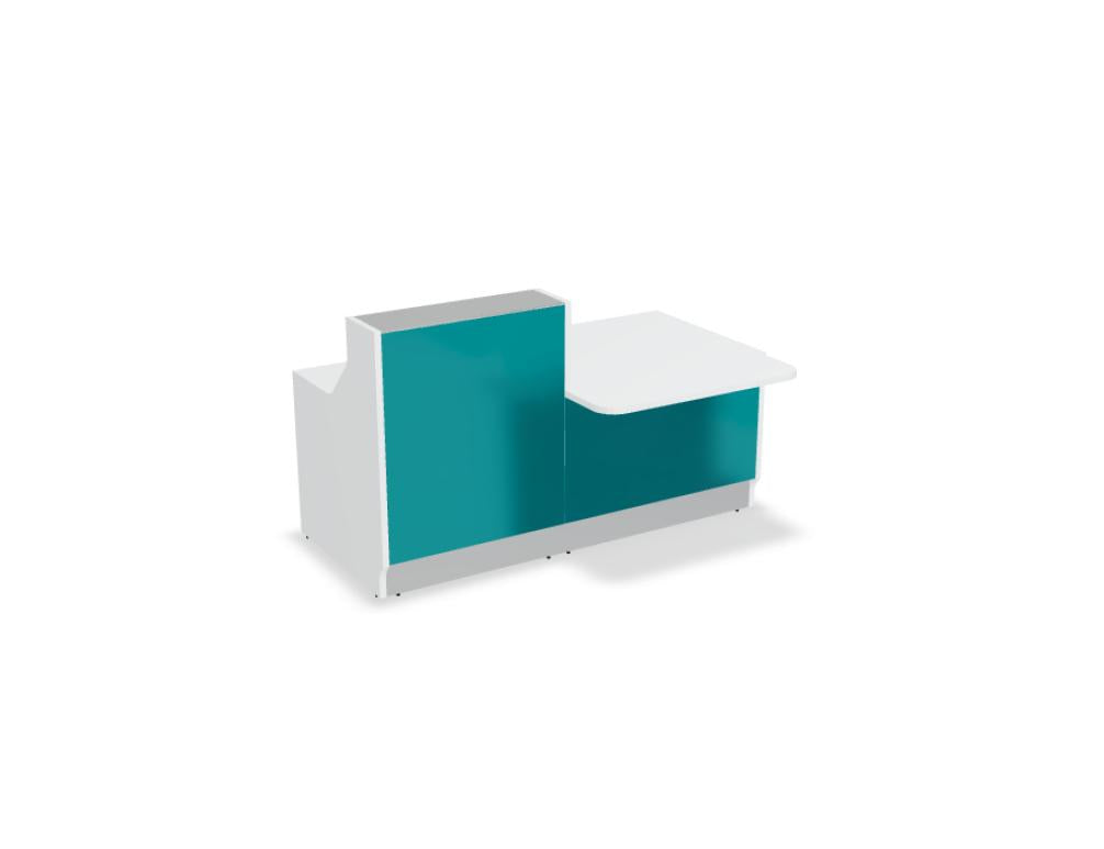Linea LIN33L - modulare Empfangstheke in präsentiert im Onlineshop von KAQTU Design AG. Empfangsdesk ist von Mdd