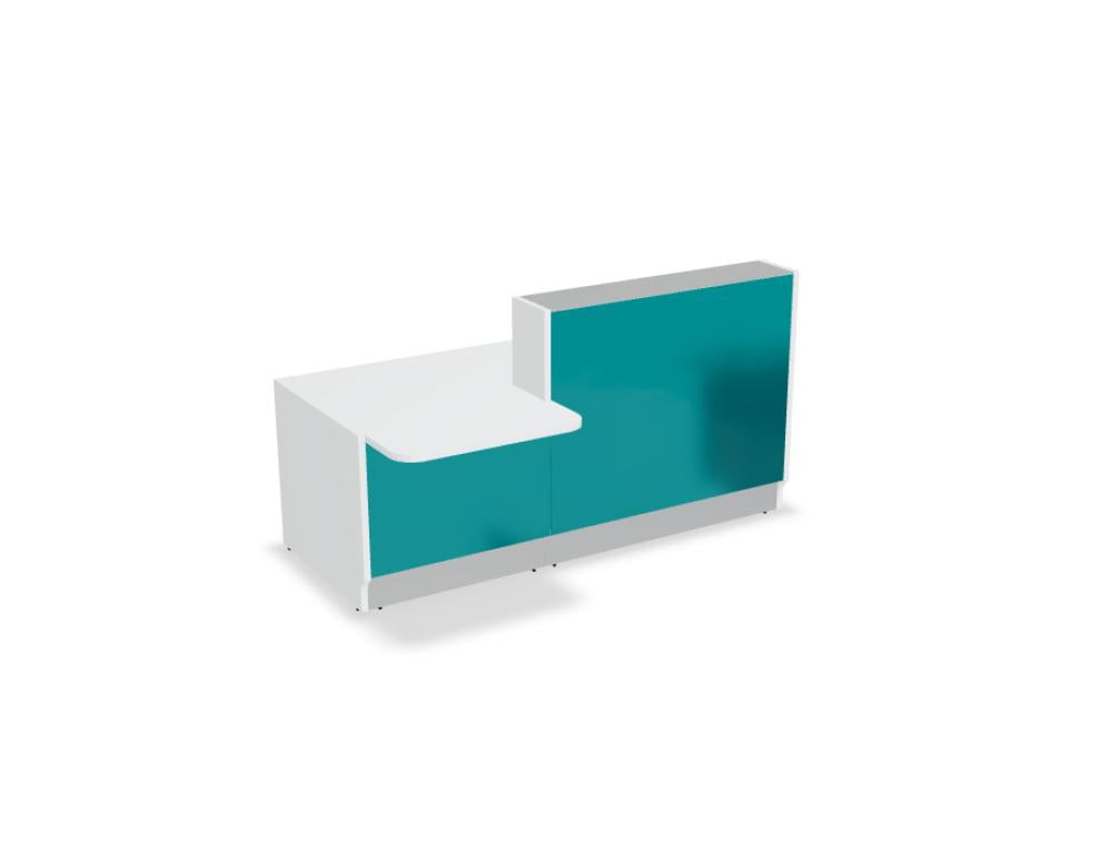 Linea LIN341P - modulare Empfangstheke in präsentiert im Onlineshop von KAQTU Design AG. Empfangsdesk ist von Mdd