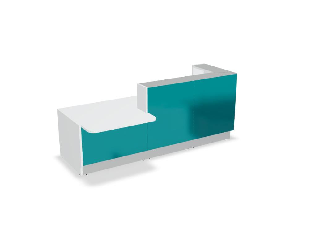 Linea LIN35P - modulare Empfangstheke in präsentiert im Onlineshop von KAQTU Design AG. Empfangsdesk ist von Mdd
